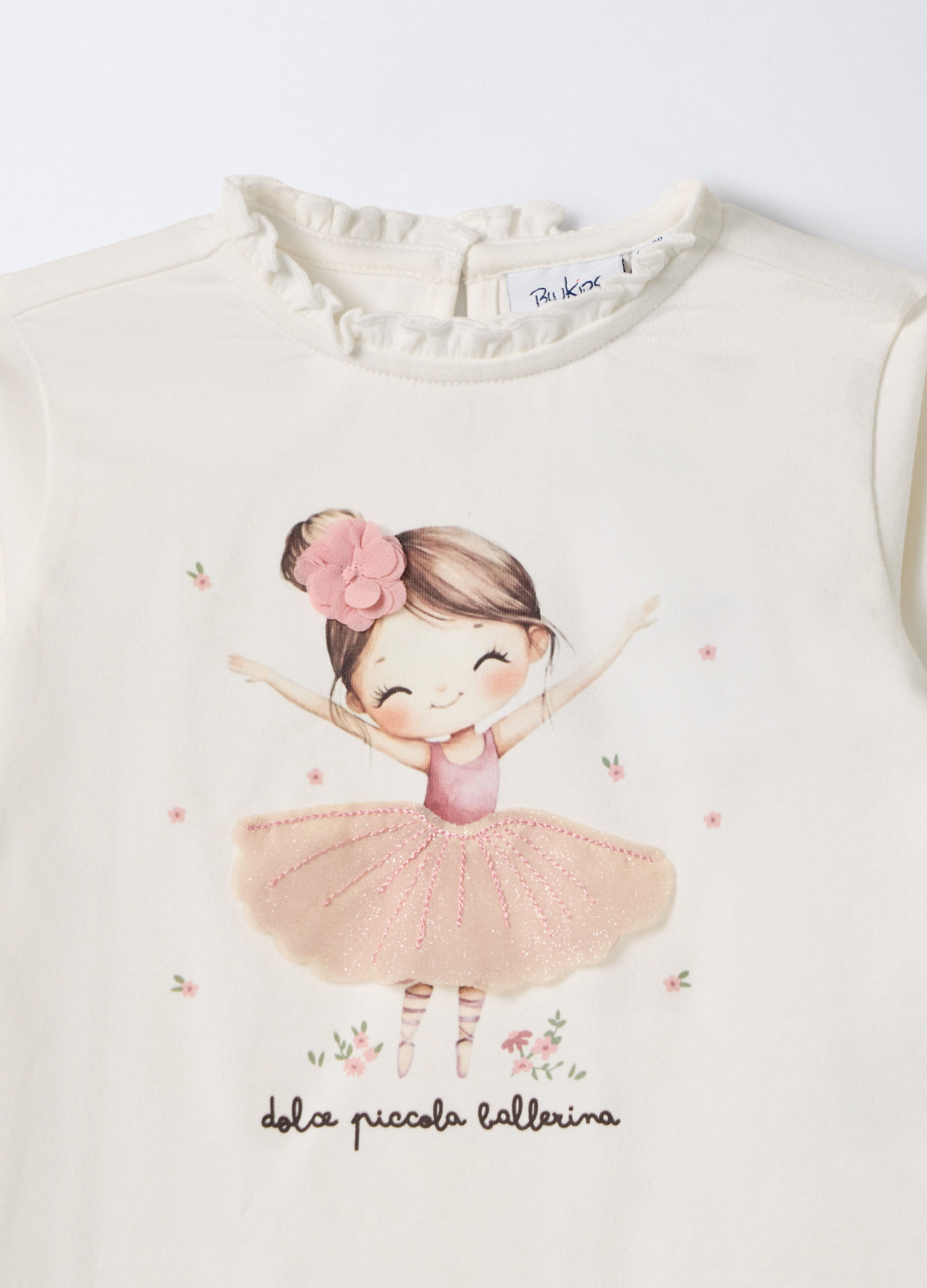 T-shirt in jersey di cotone stretch bimba_2