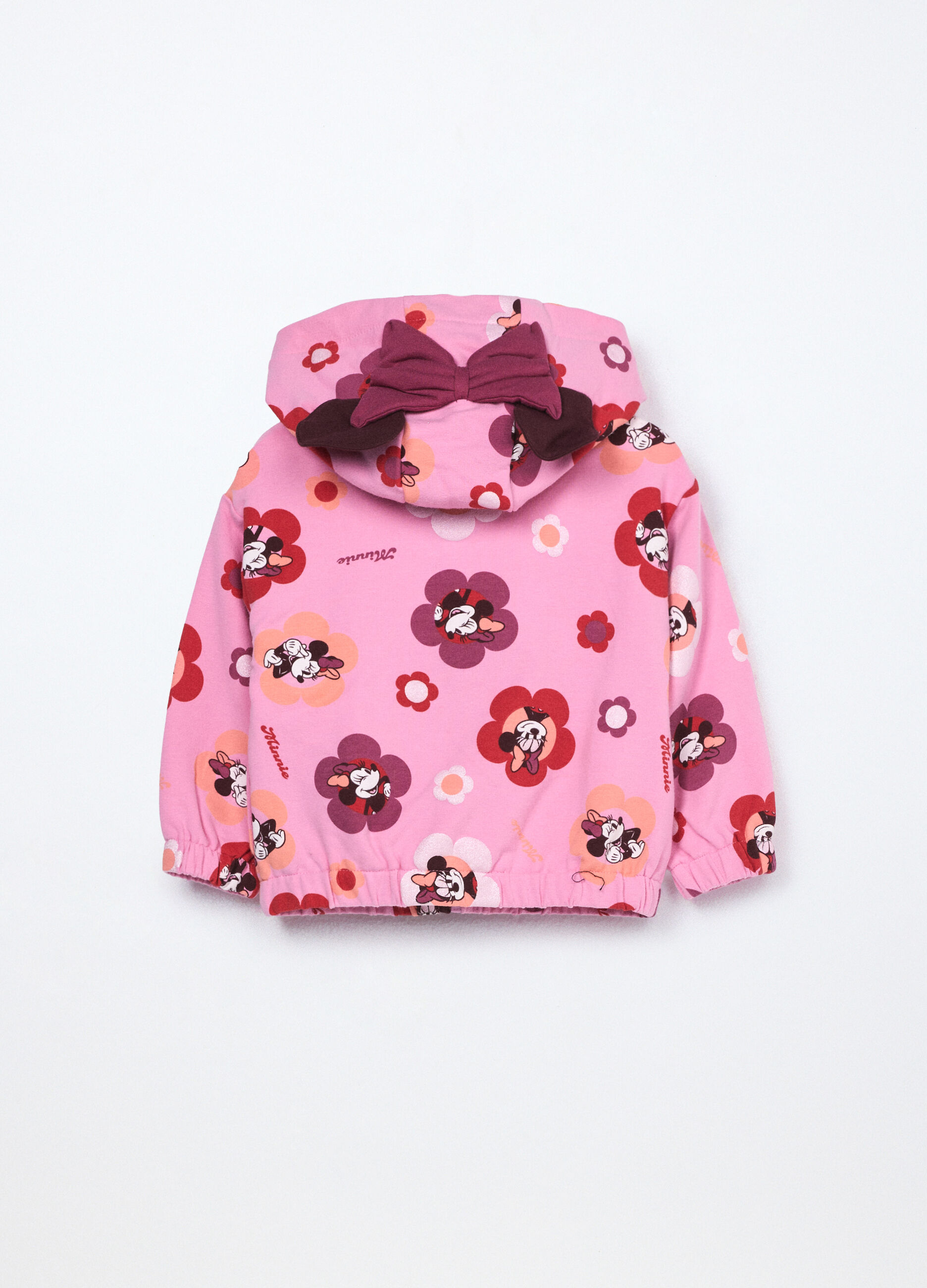Felpa Minnie full zip con cappuccio neonata_1