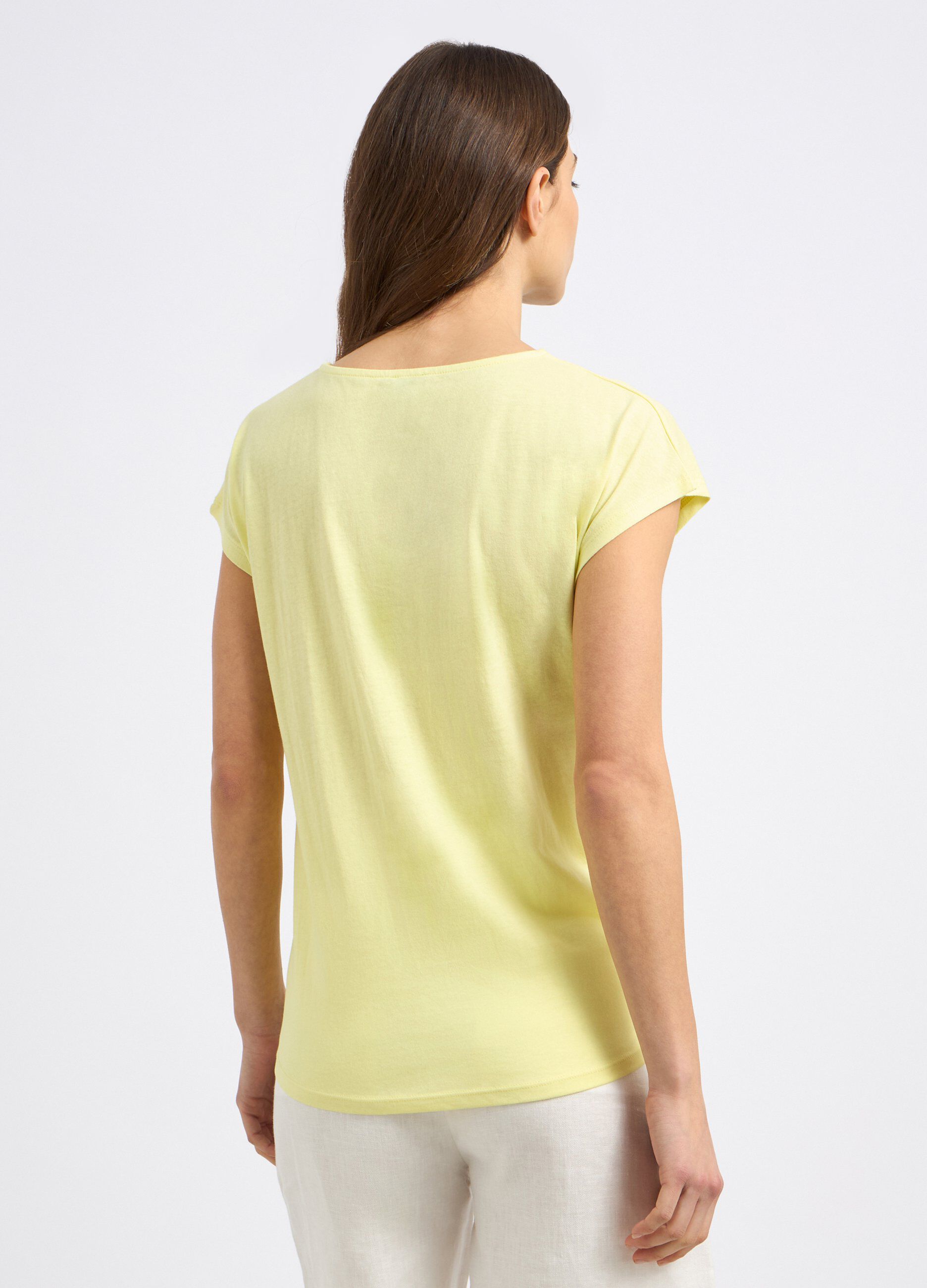 T-shirt in puro cotone con stampa donna_1