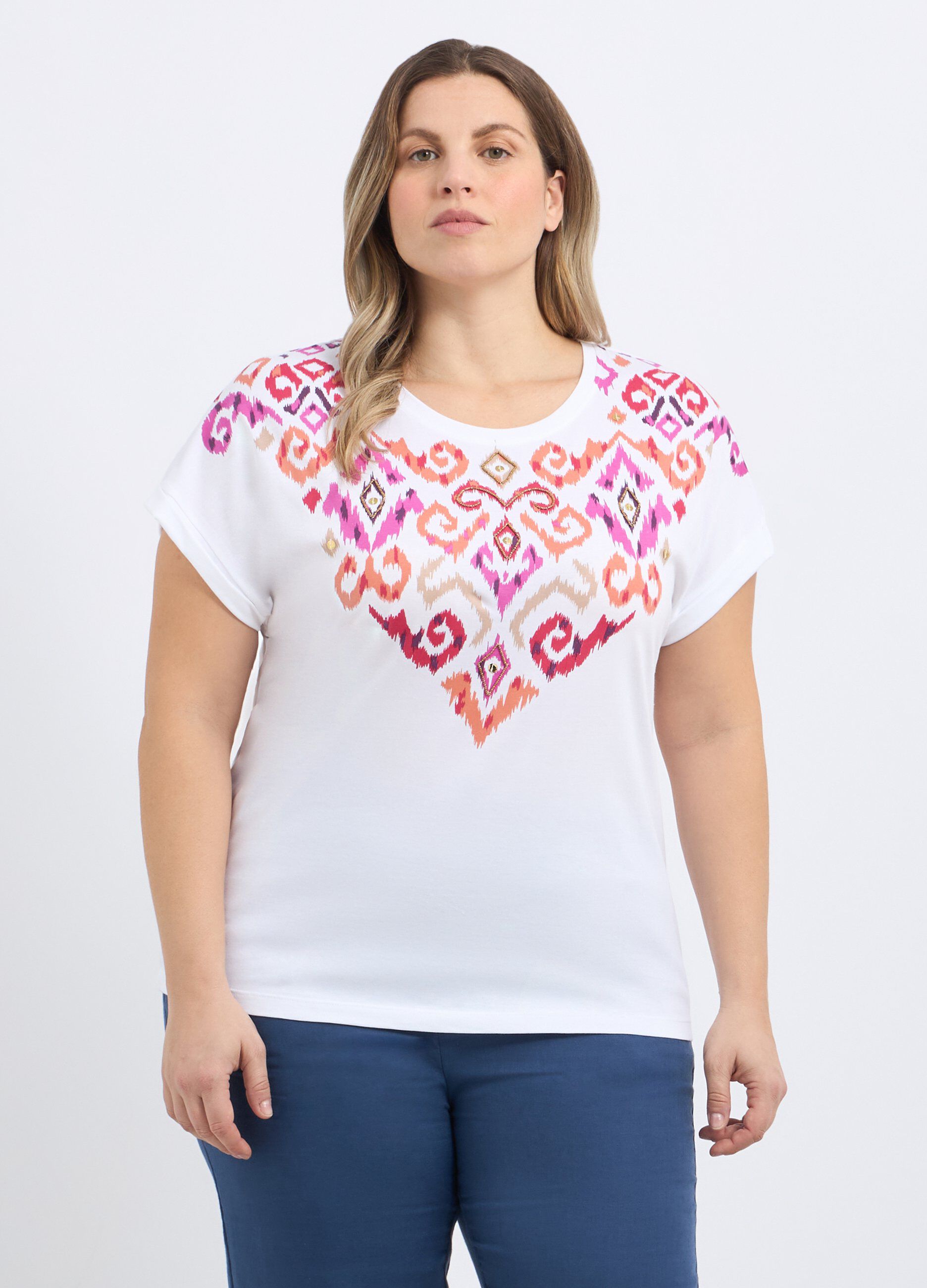 T-shirt in puro cotone donna curvy_0