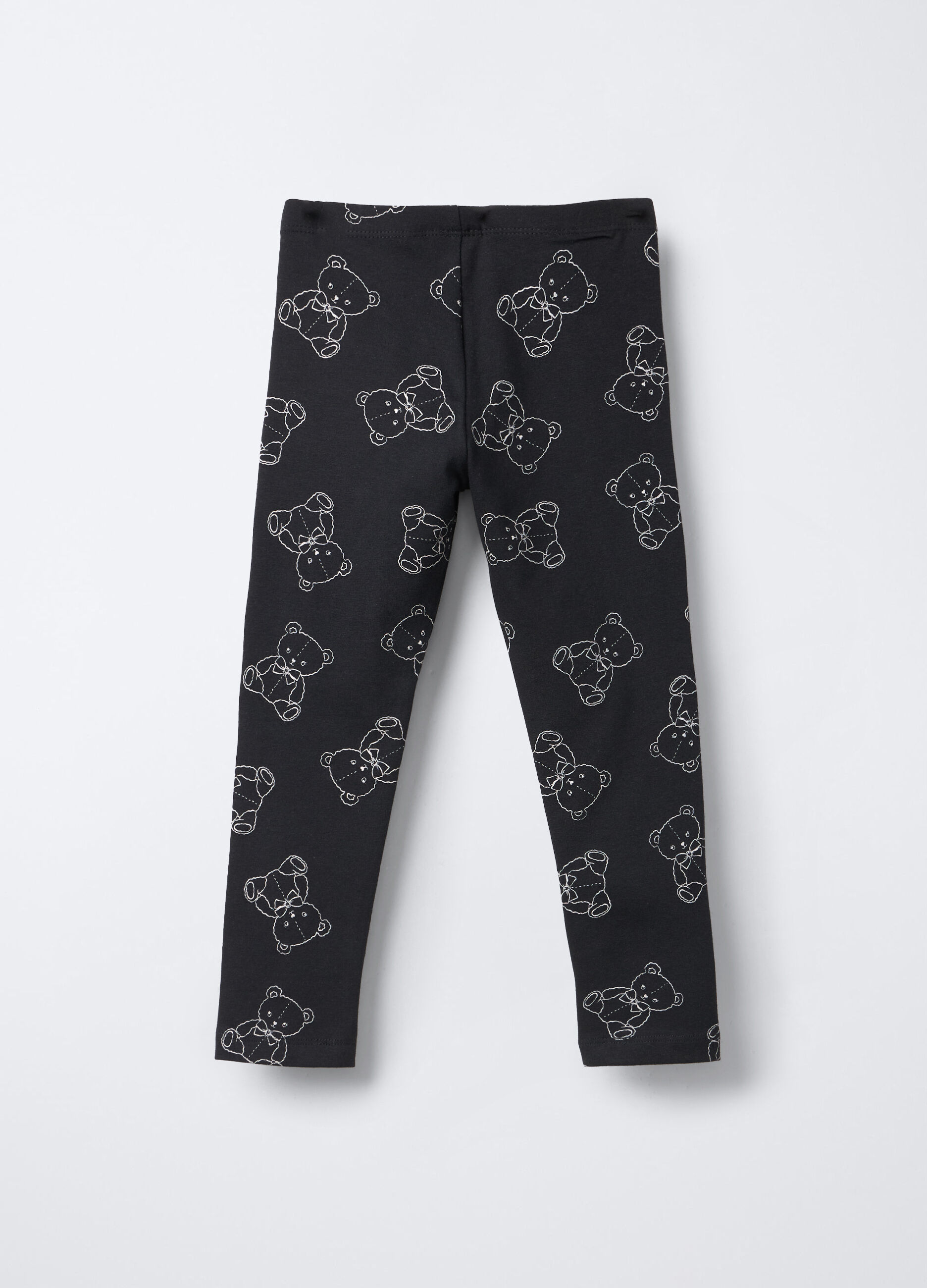 Leggings in jersey di cotone stretch Fit Slim bambina_1