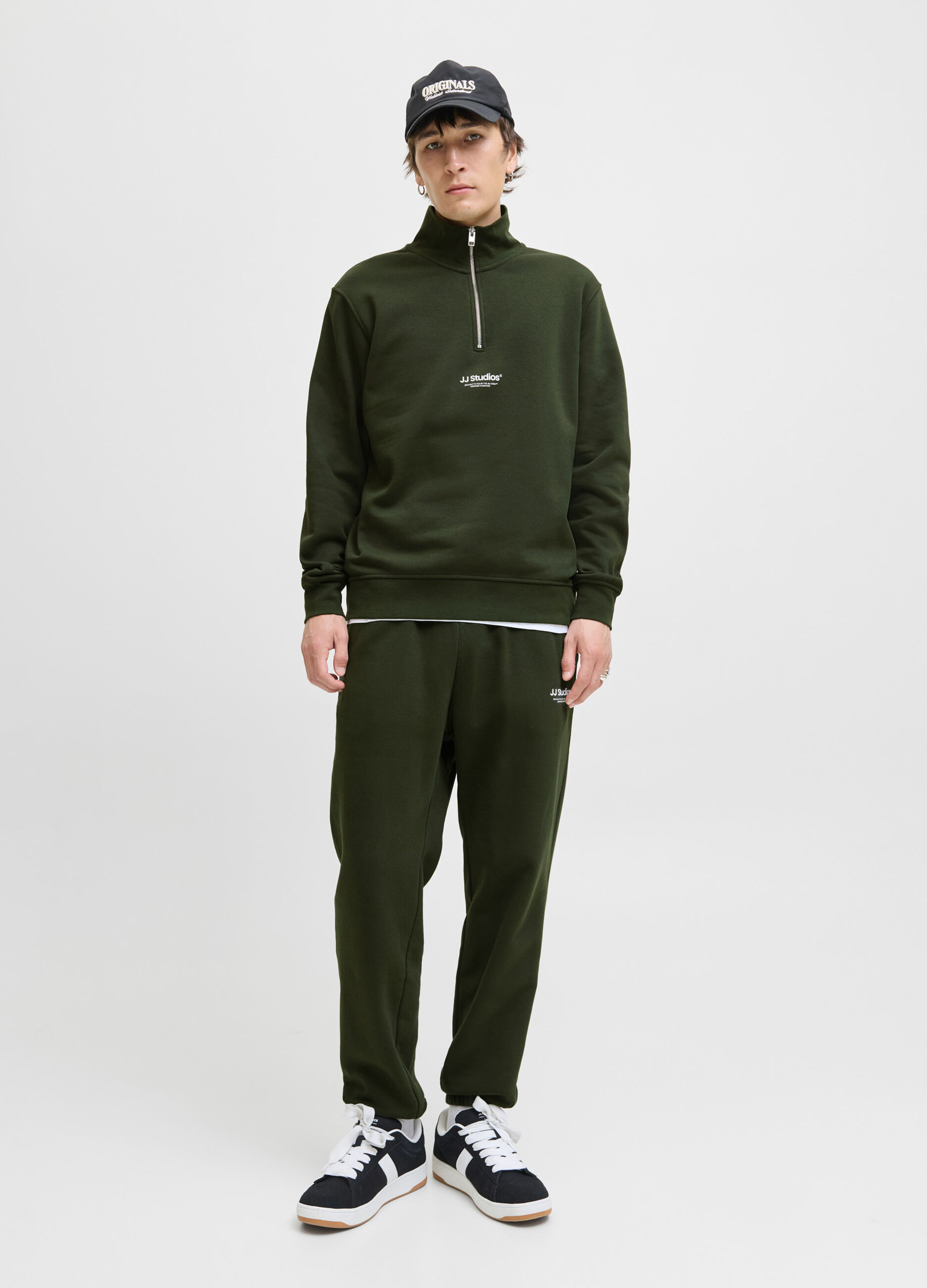 Pantaloni jogging in felpa di cotone uomo_0