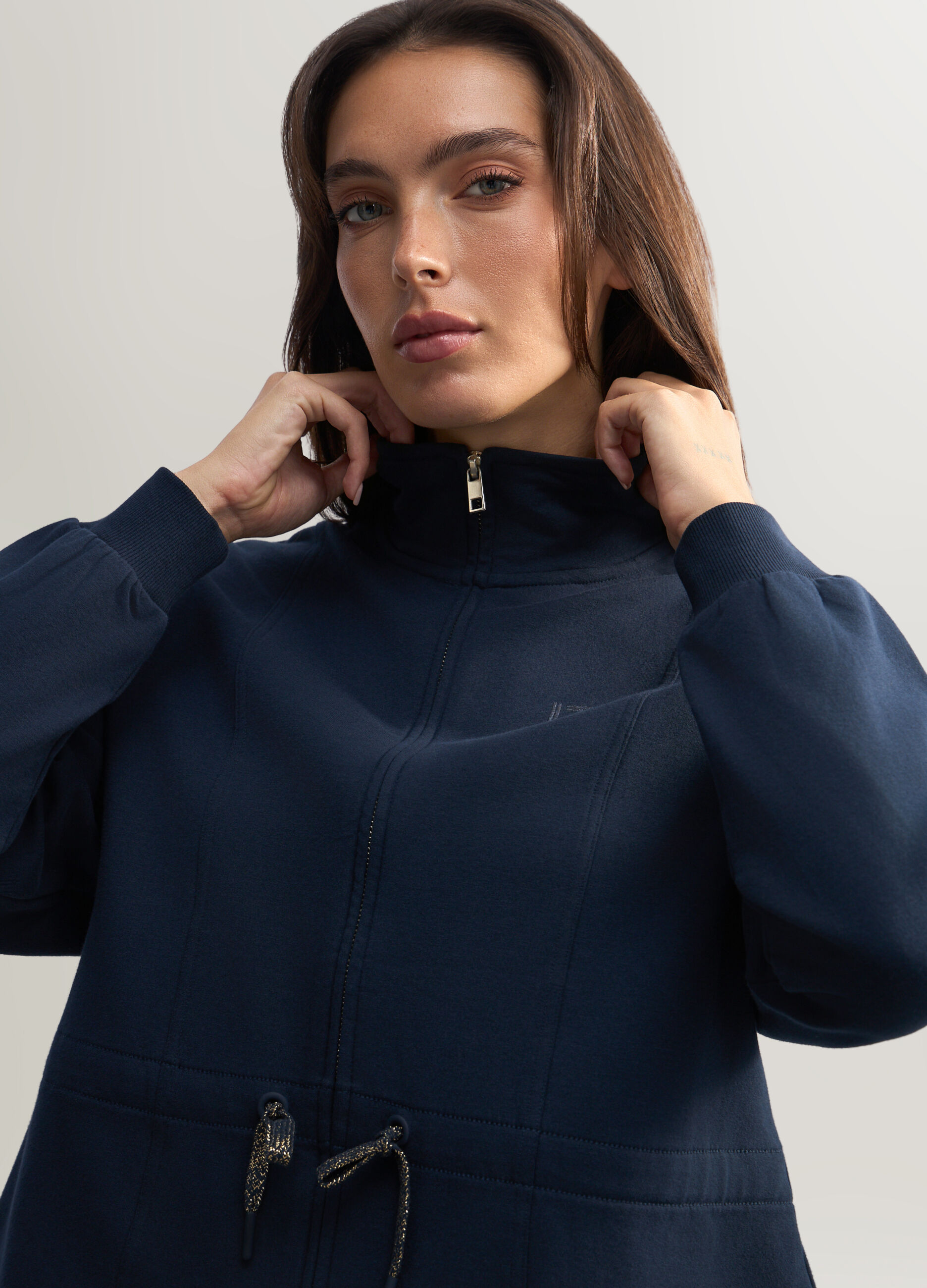 Felpa Fit Over in cotone stretch donna_2
