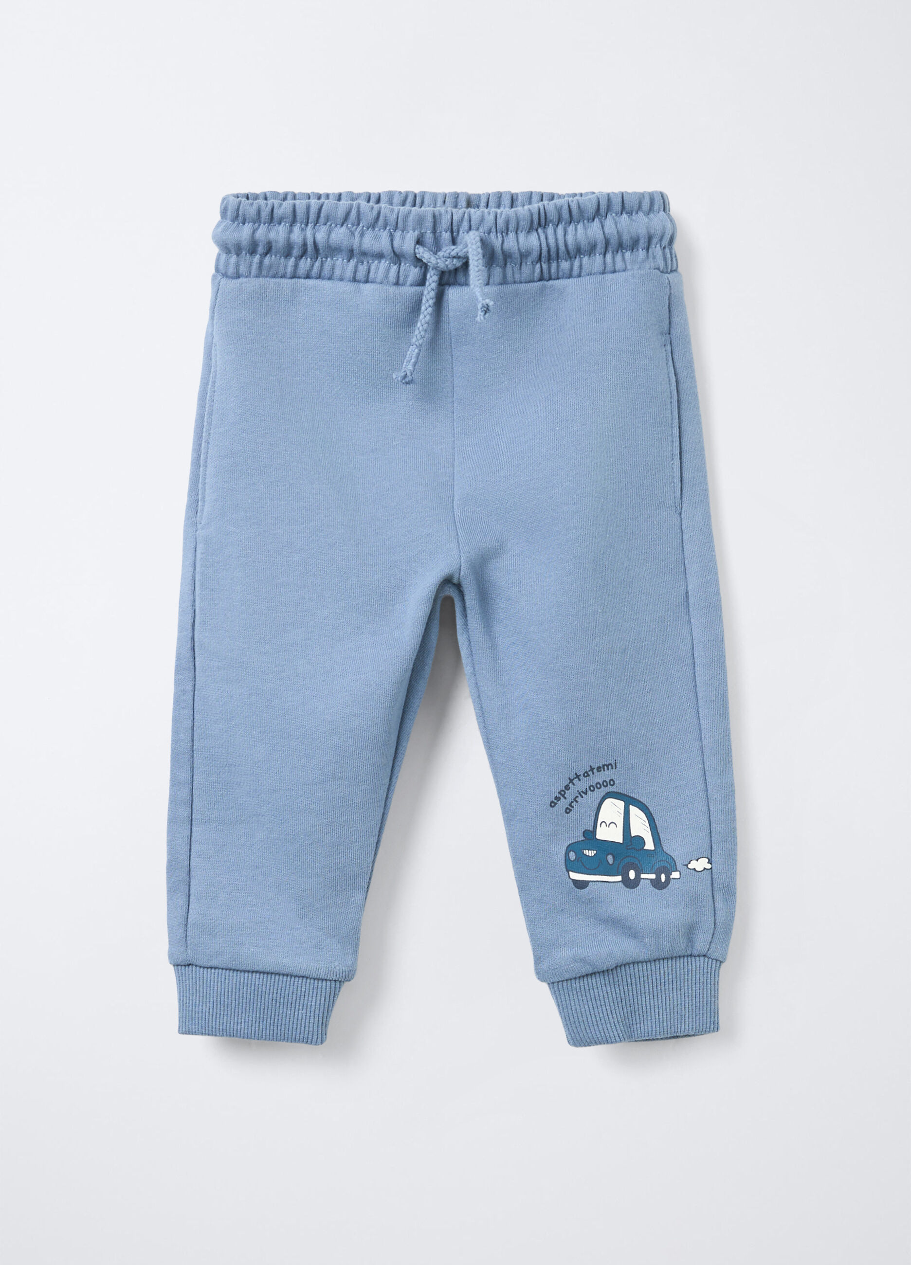 Jogger in puro cotone garzato Fir Regular bimbo_0