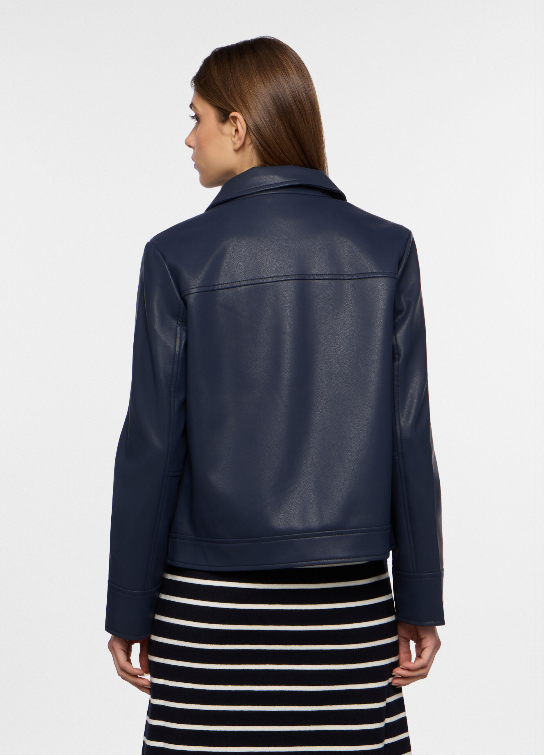 Giacca in eco pelle donna_1