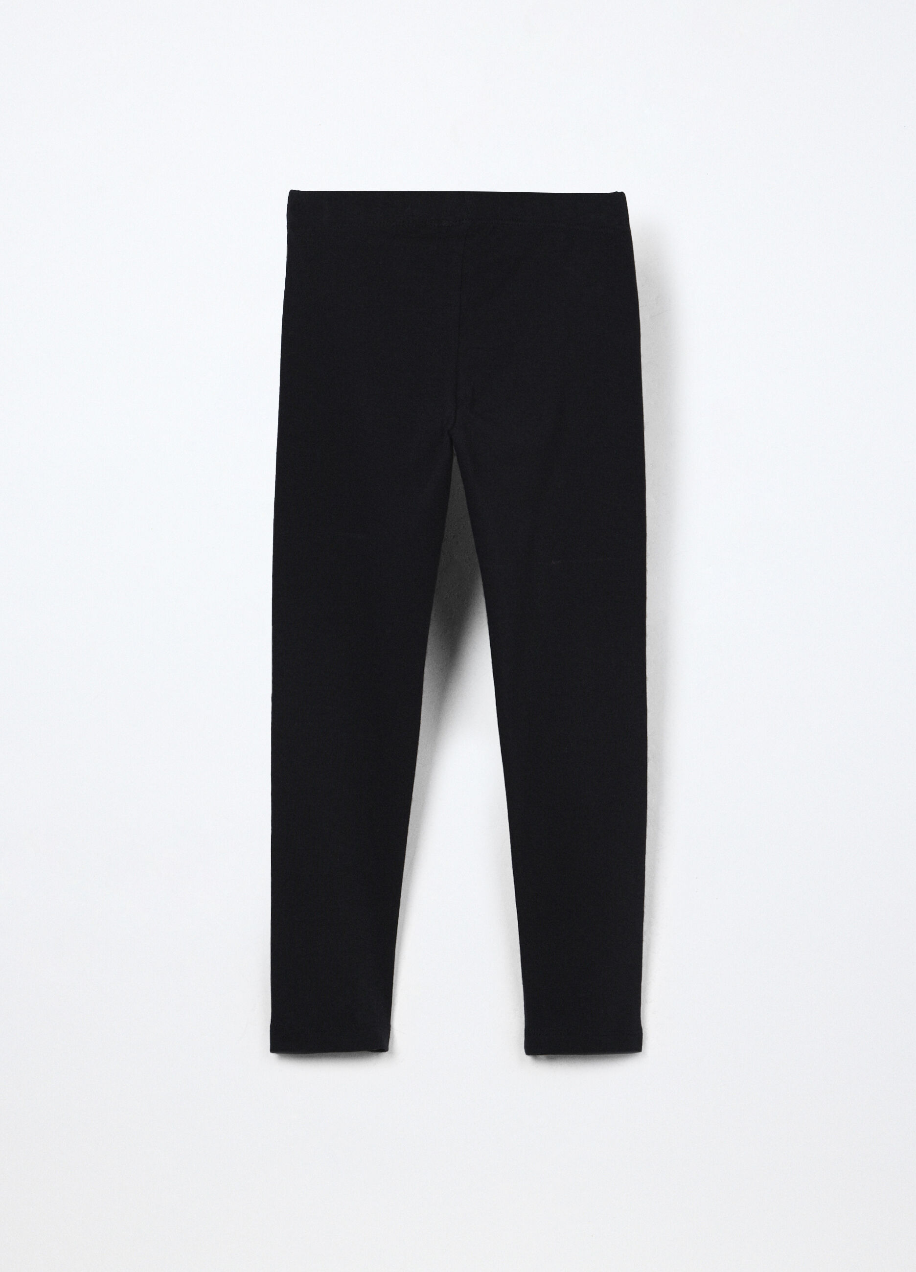 Leggings in jersey di cotone stretch bambina_1