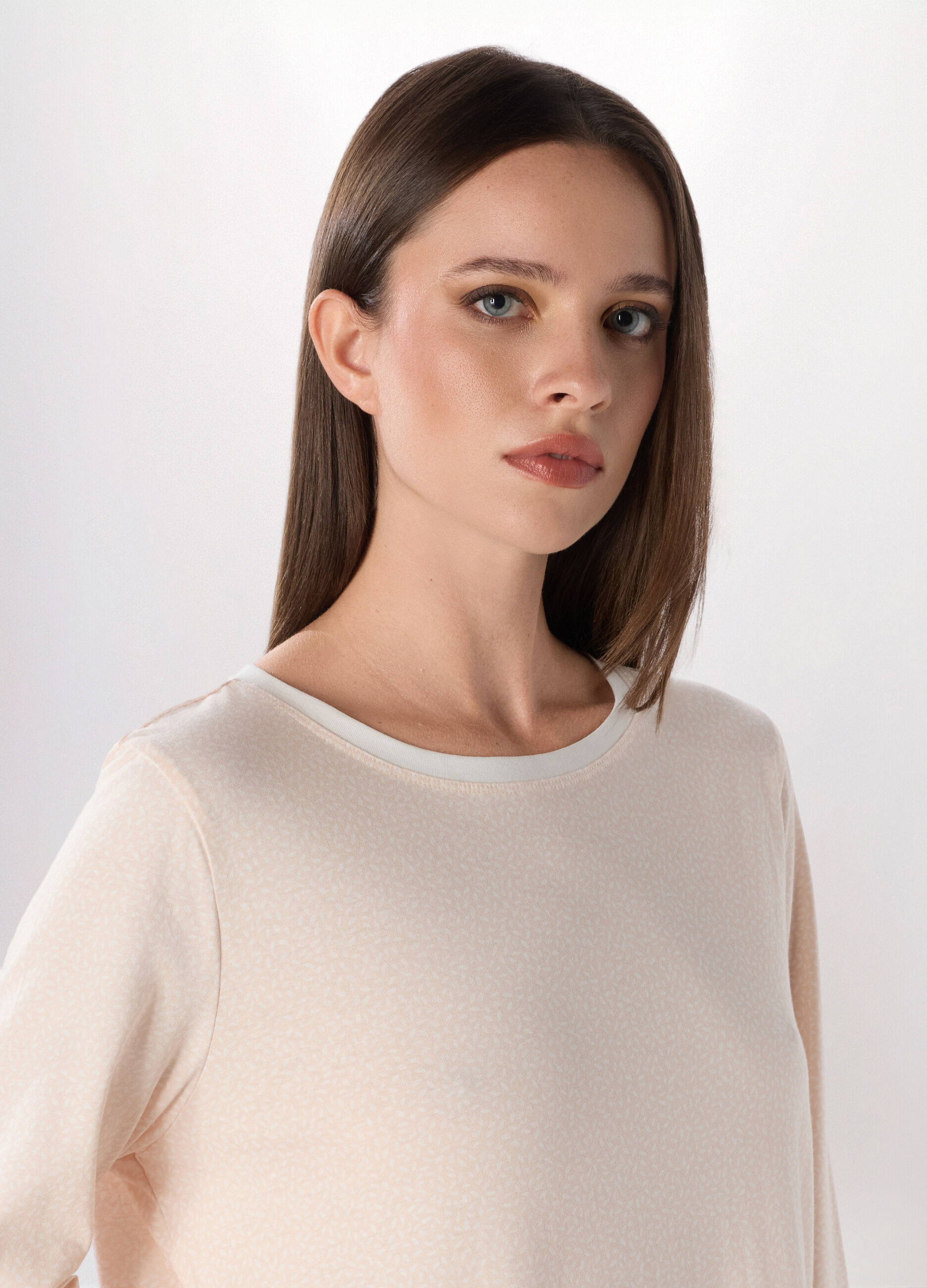 Camicia da notte in jersey di puro cotone donna_2