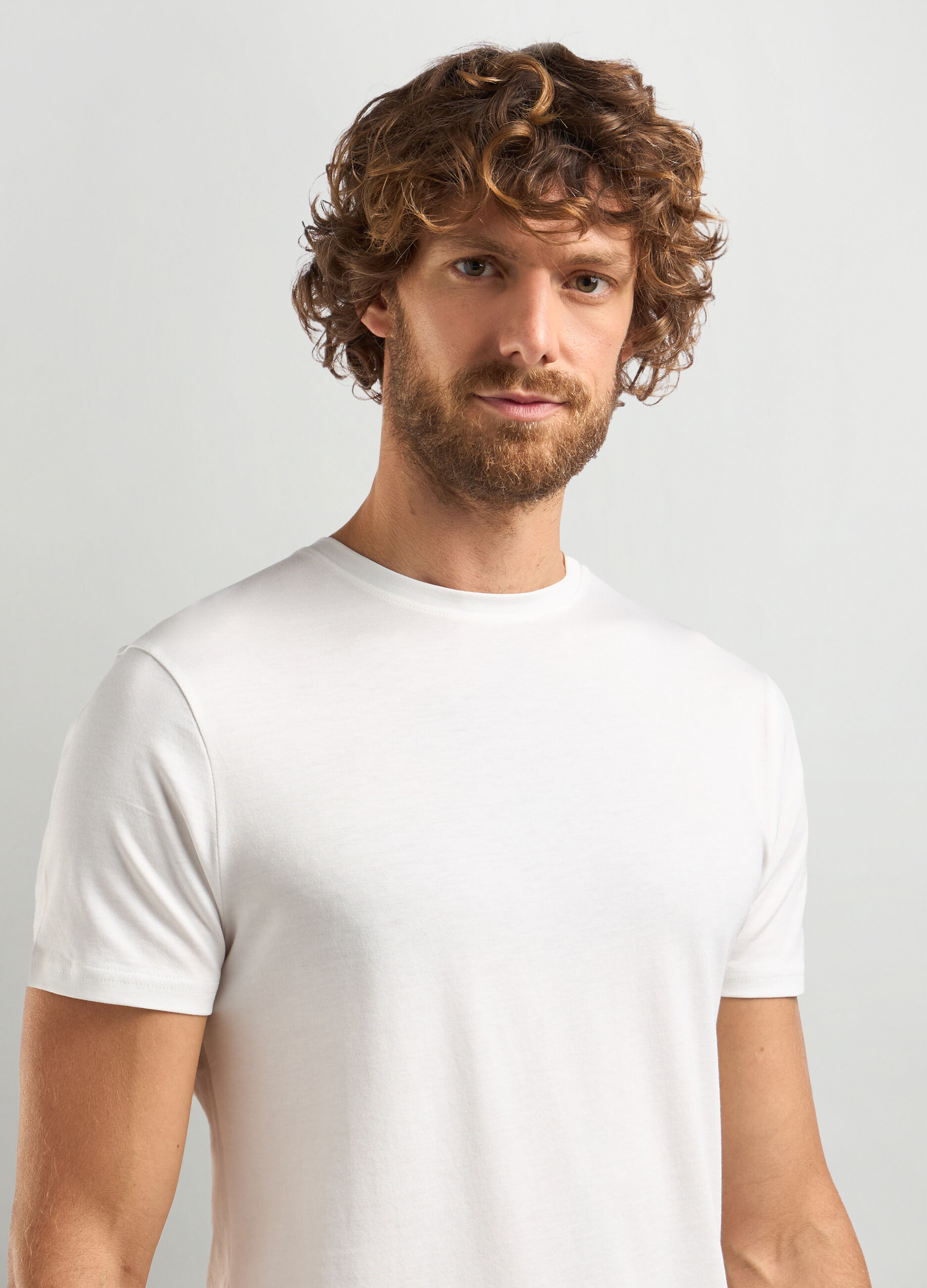 T-shirt girocollo in puro cotone uomo_2