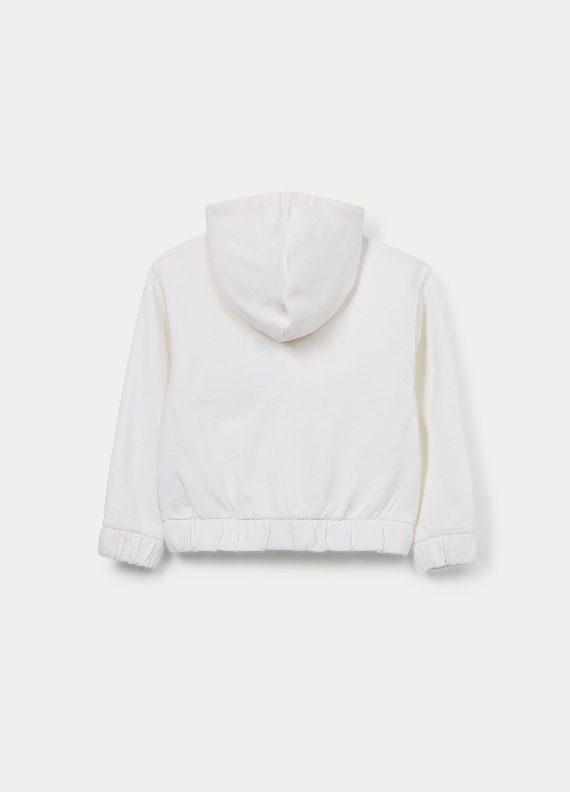 Felpa in french terry misto cotone con cappuccio bambina_1