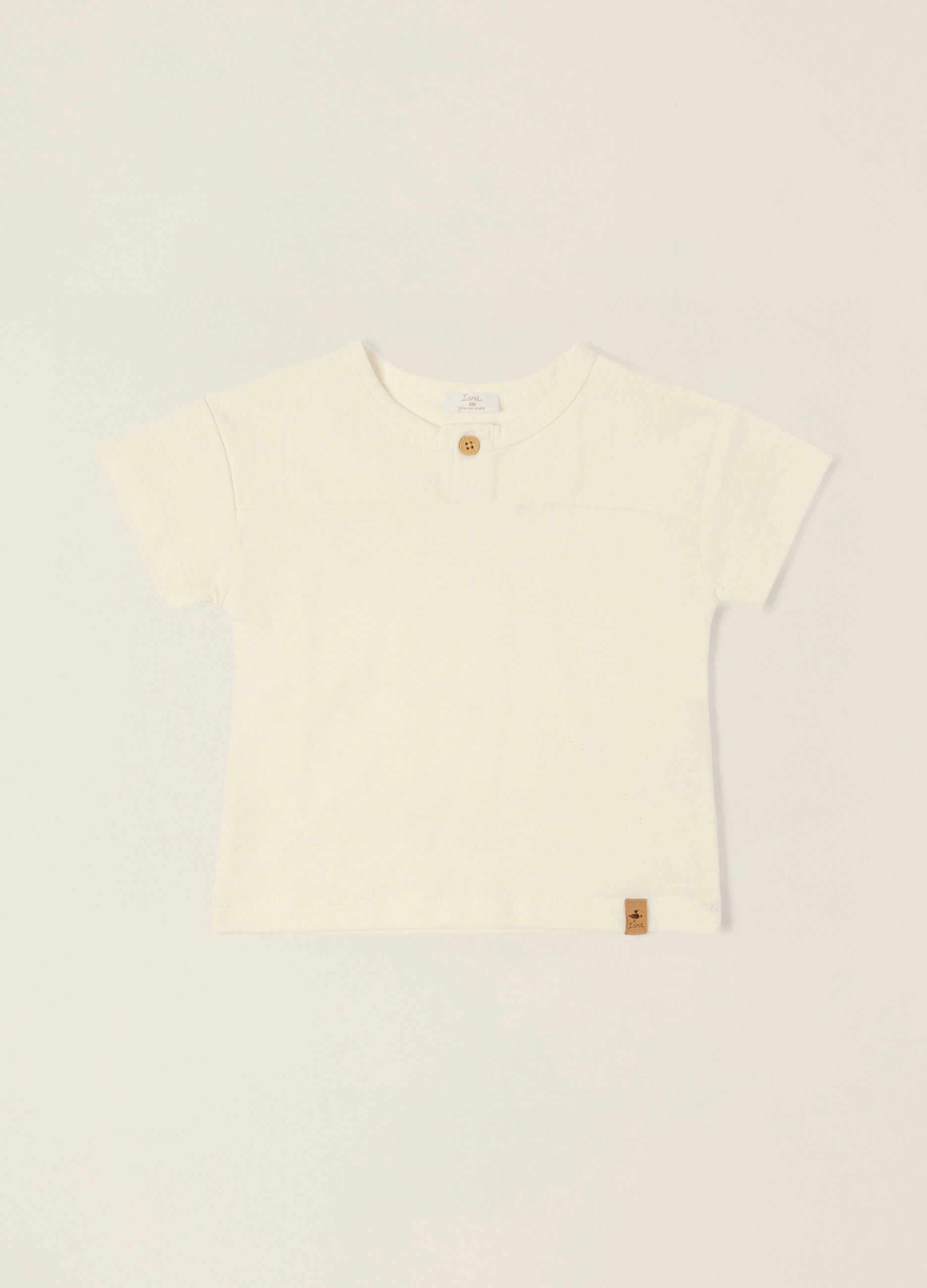 T-shirt bianca in puro cotone_0