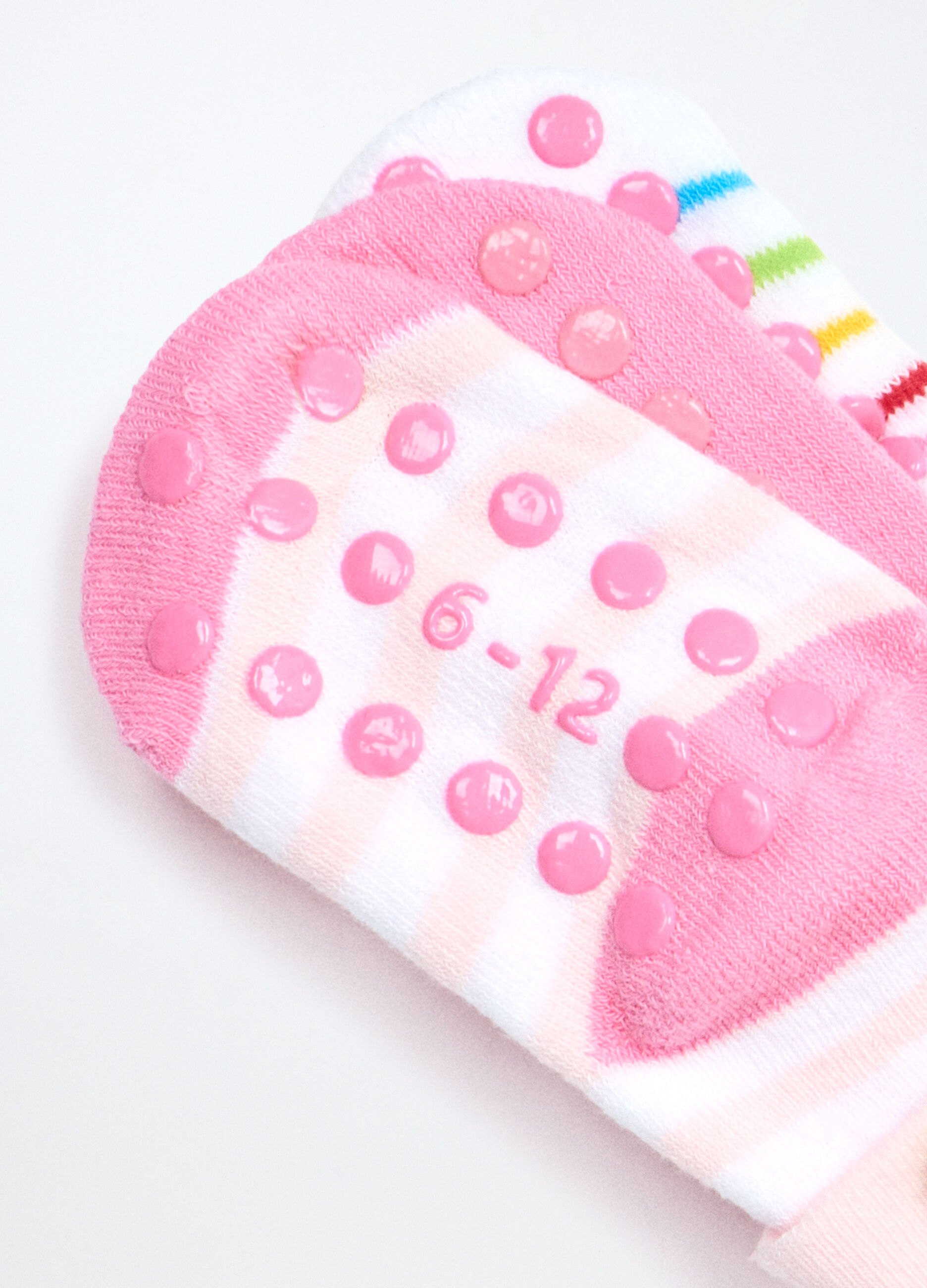 Pack 3 calzini antiscivolo in spugna misto cotone neonata_2