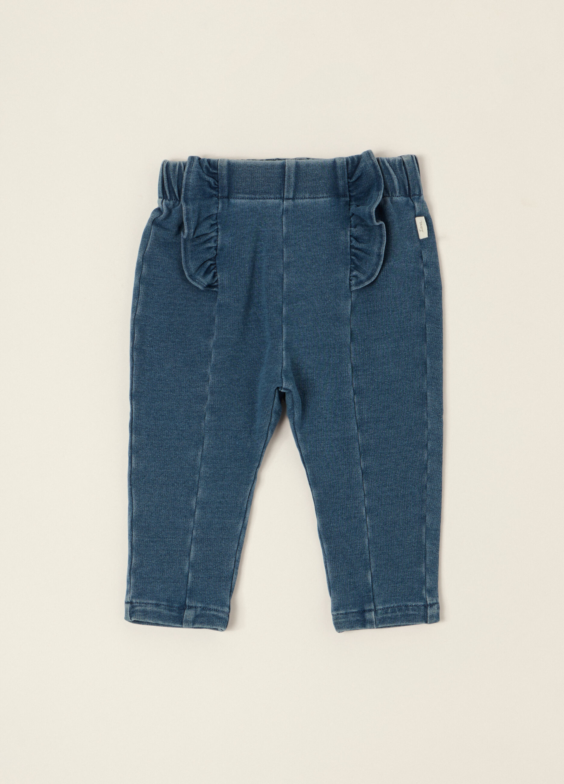 Pantaloni slim denim in cotone elasticizzato_0