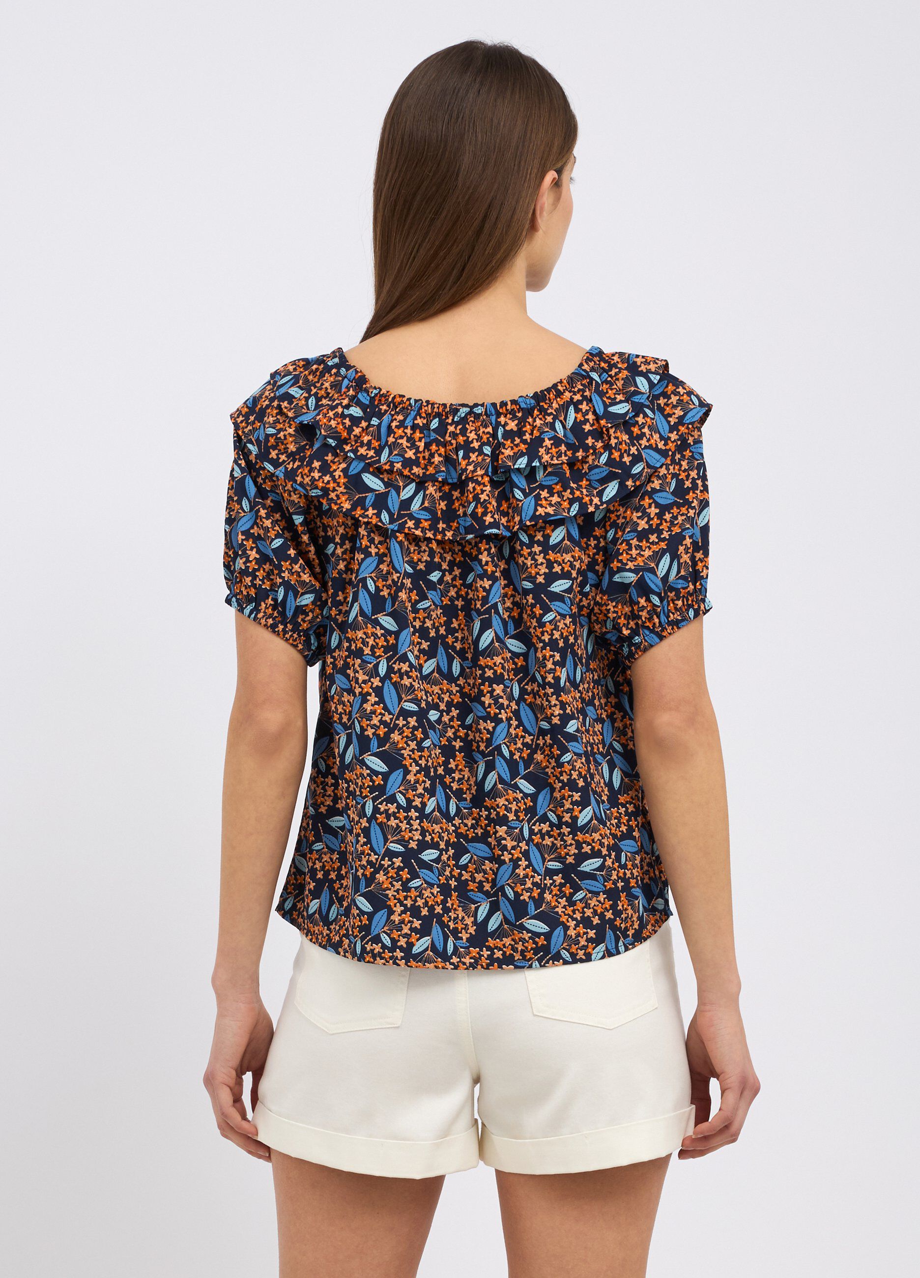 Blusa con scollo a barchetta donna_1