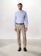 Pantalone chino in twill di cotone e lyocell stretch uomo_0