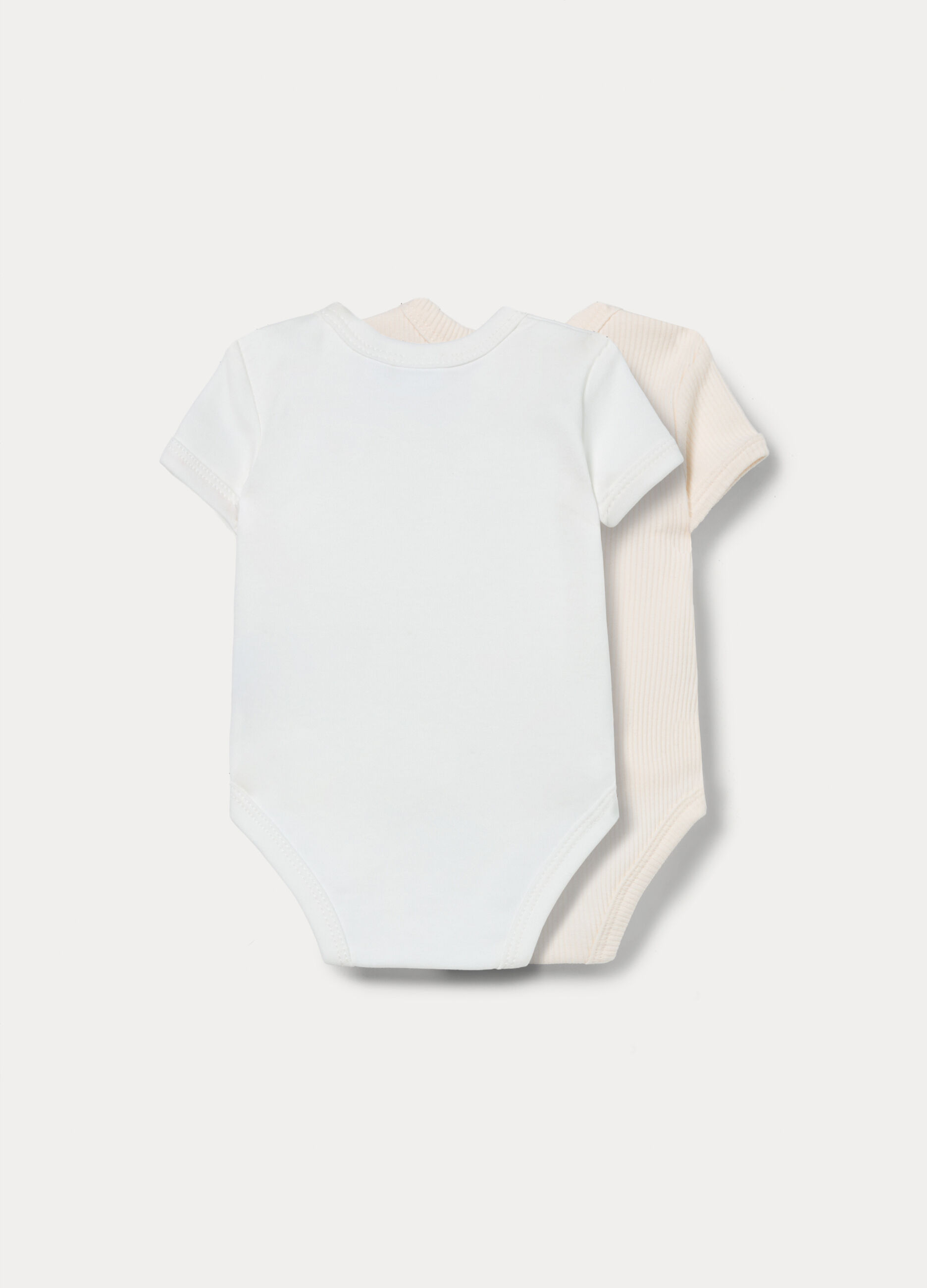 Pack 2 body in costina di cotone stretch neonato_1