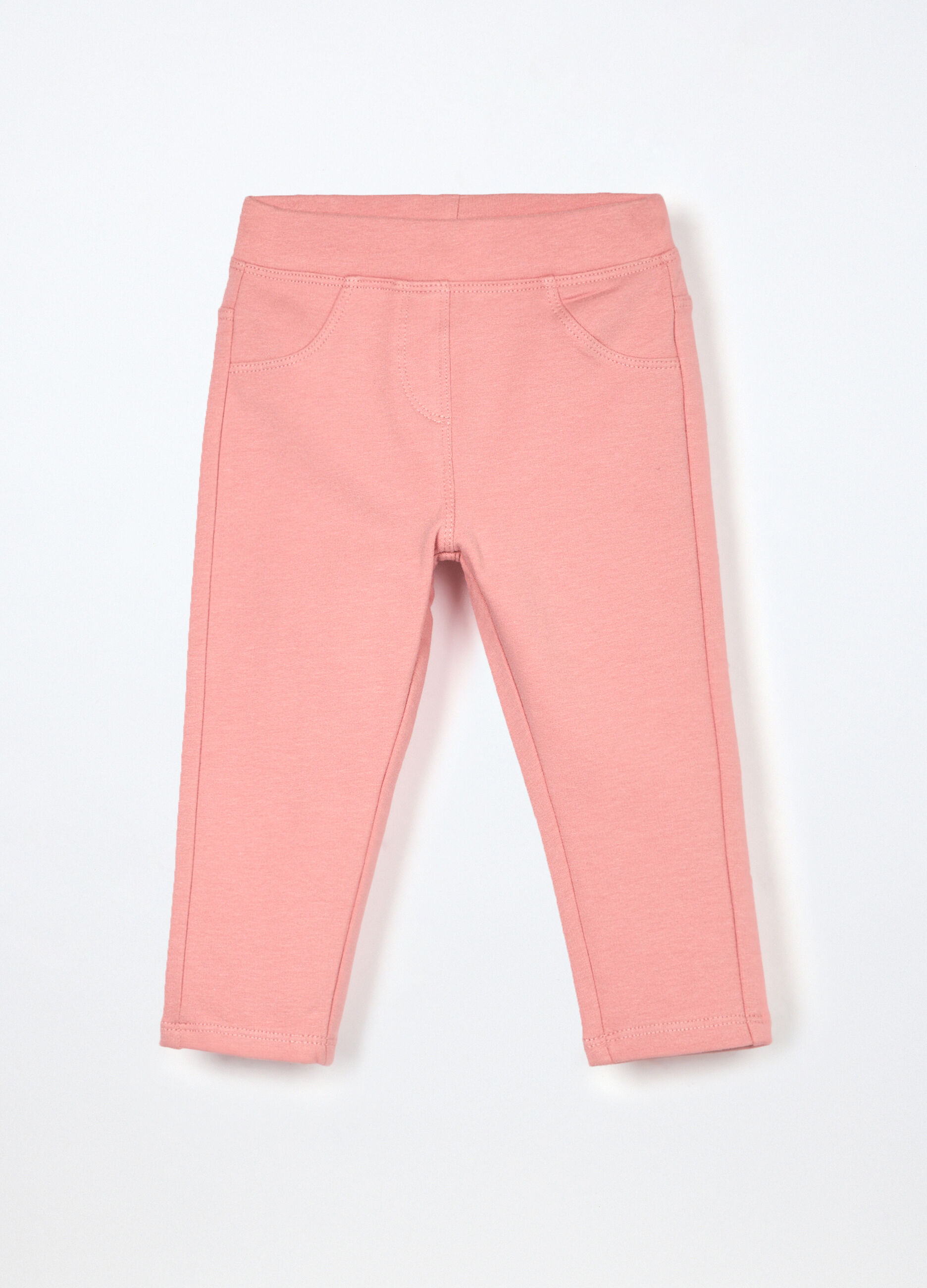 Treggings in cotone fleece stretch neonata_0