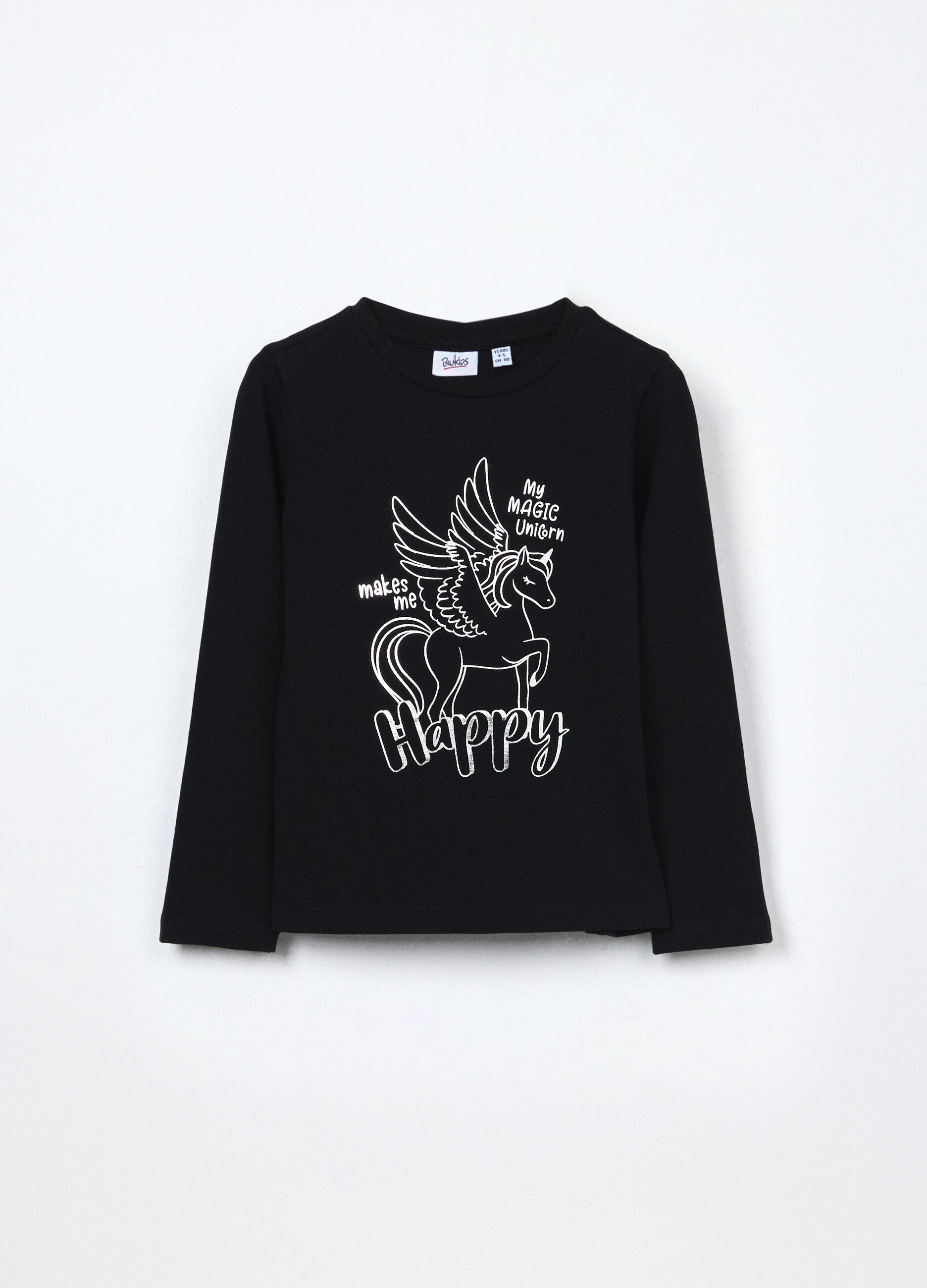 T-shirt in jersey di cotone stretch bambina_0