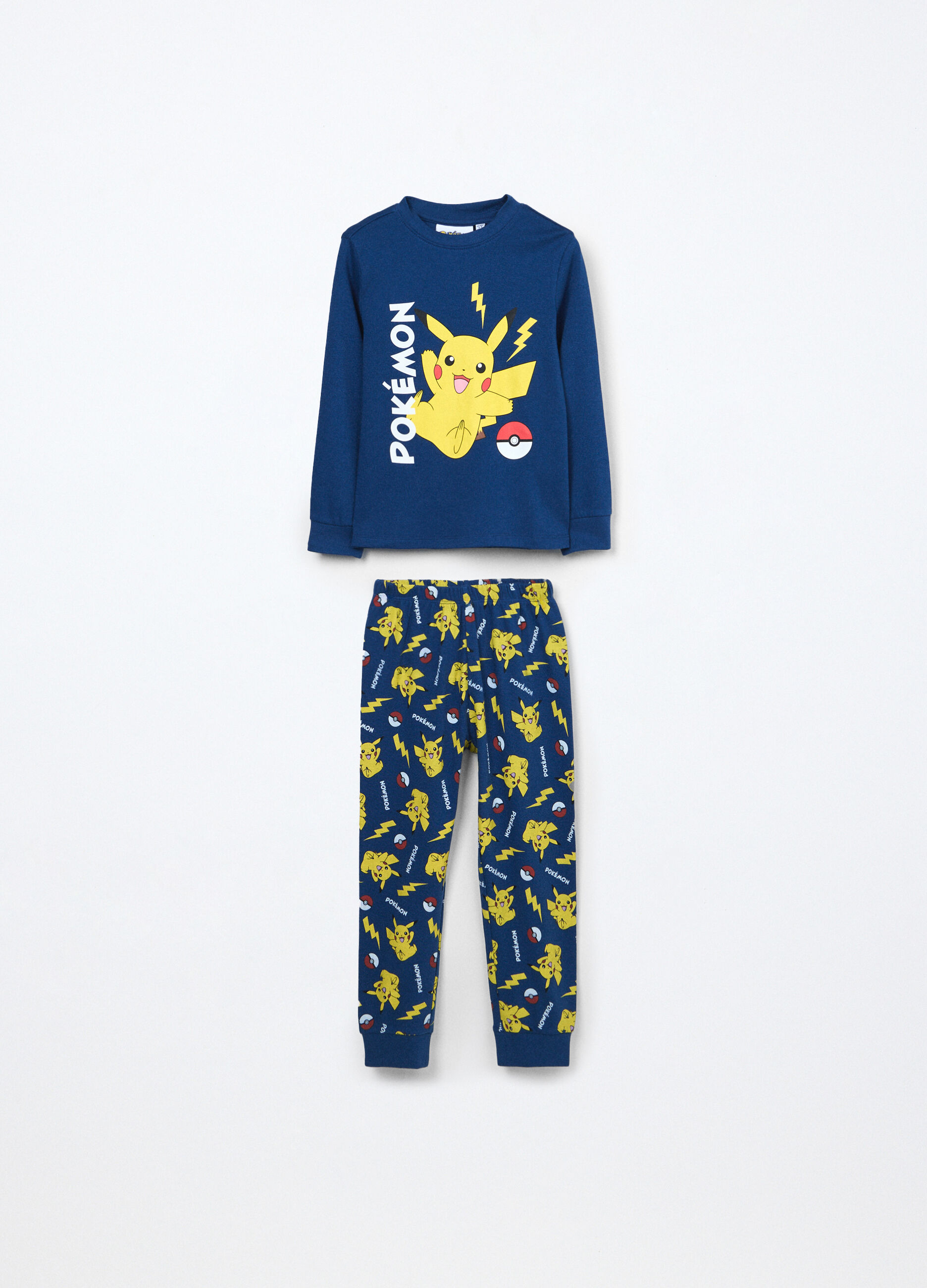 Set pigiama lungo in interlock di puro cotone bambino_0