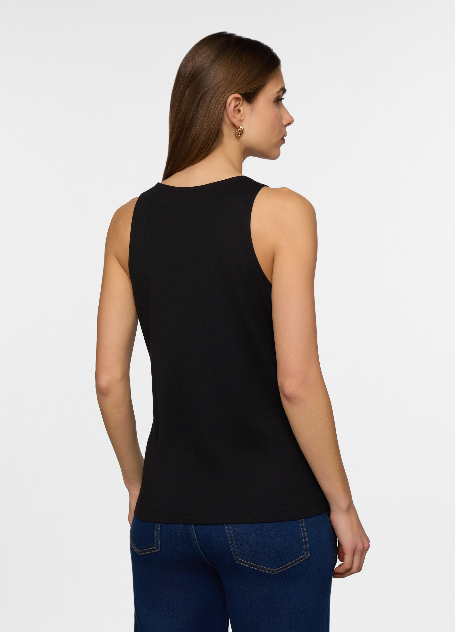 Canotta in jersey di puro cotone donna_1