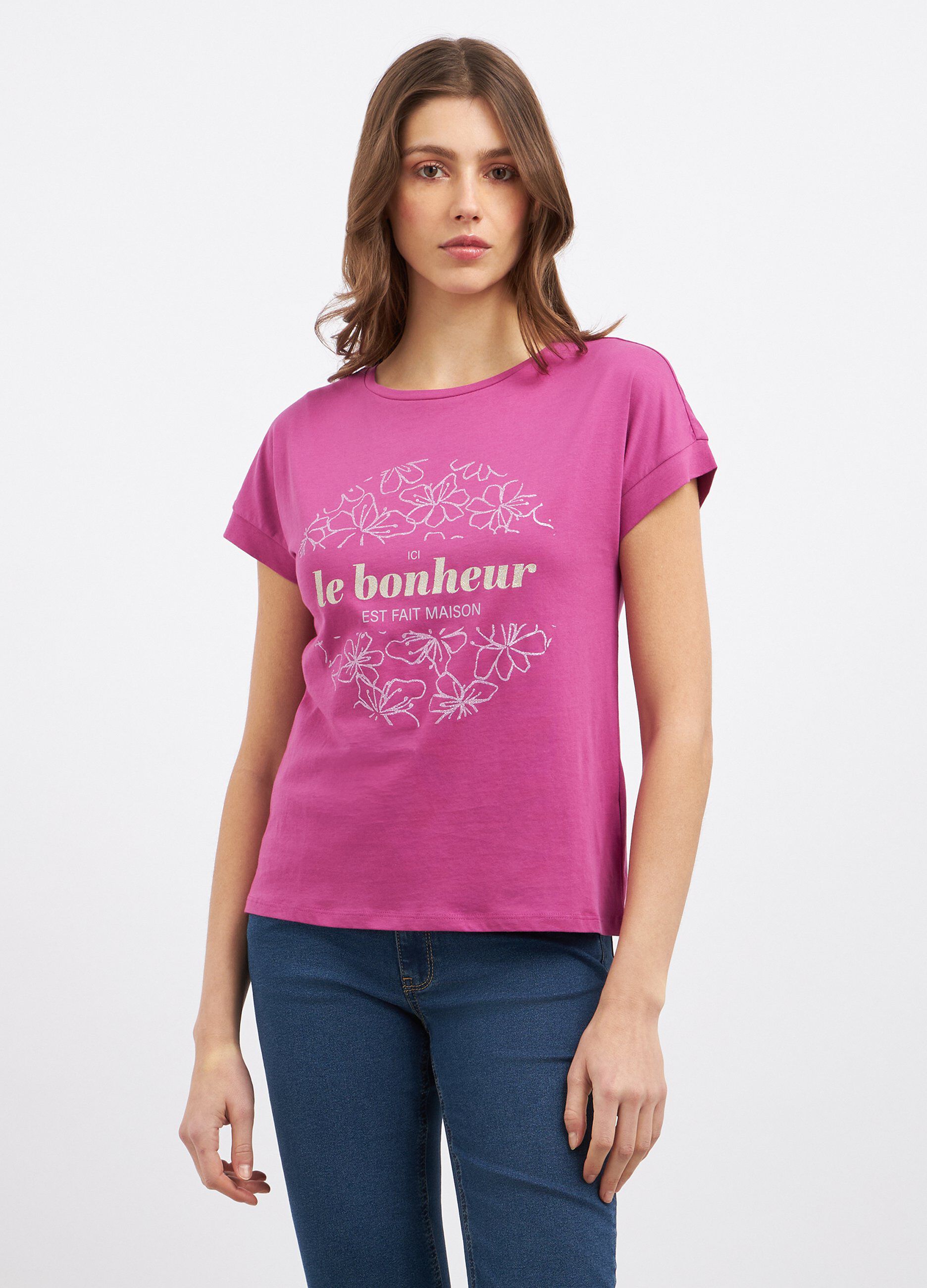 T-shirt in puro cotone donna_0