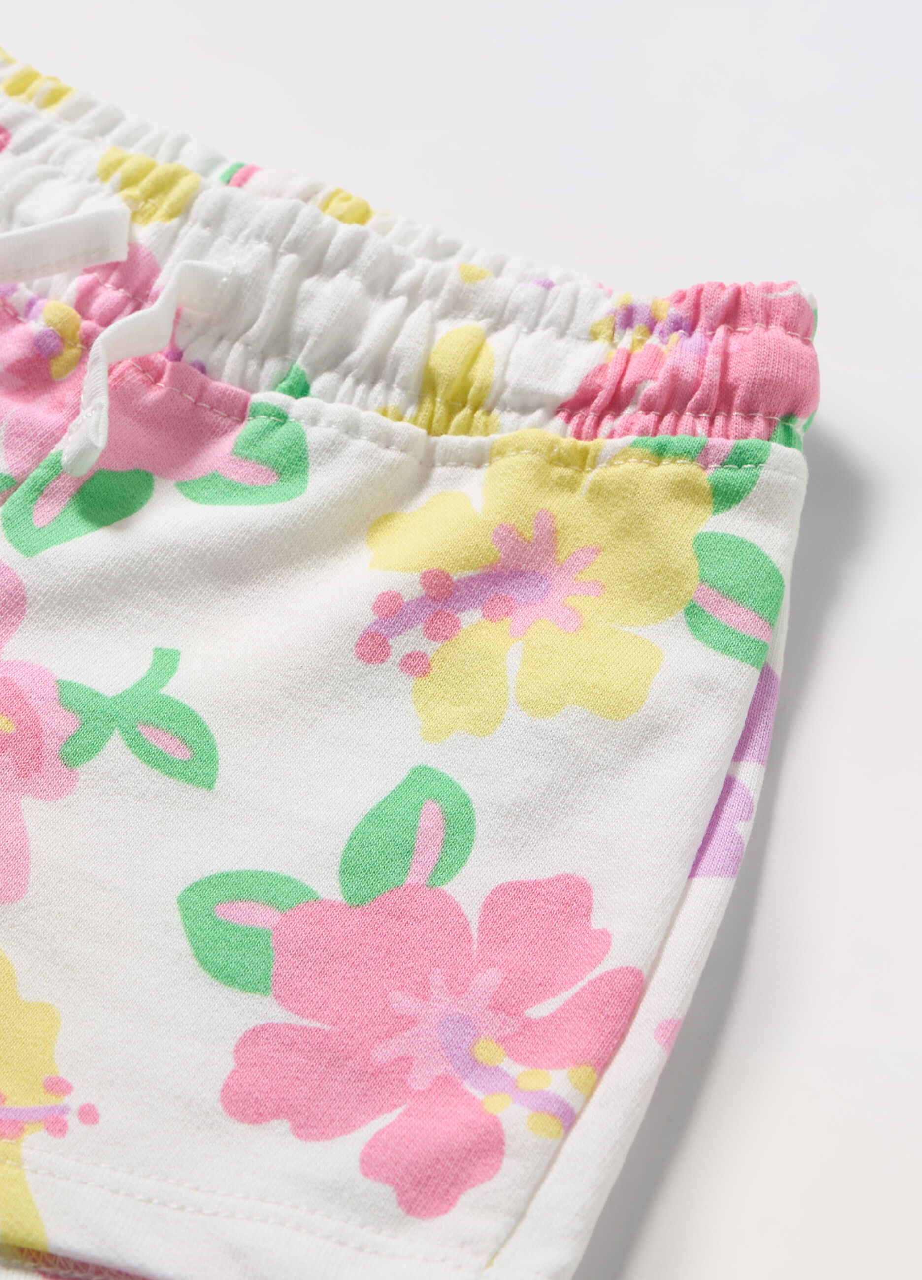Shorts in french terry di puro cotone neonata_1