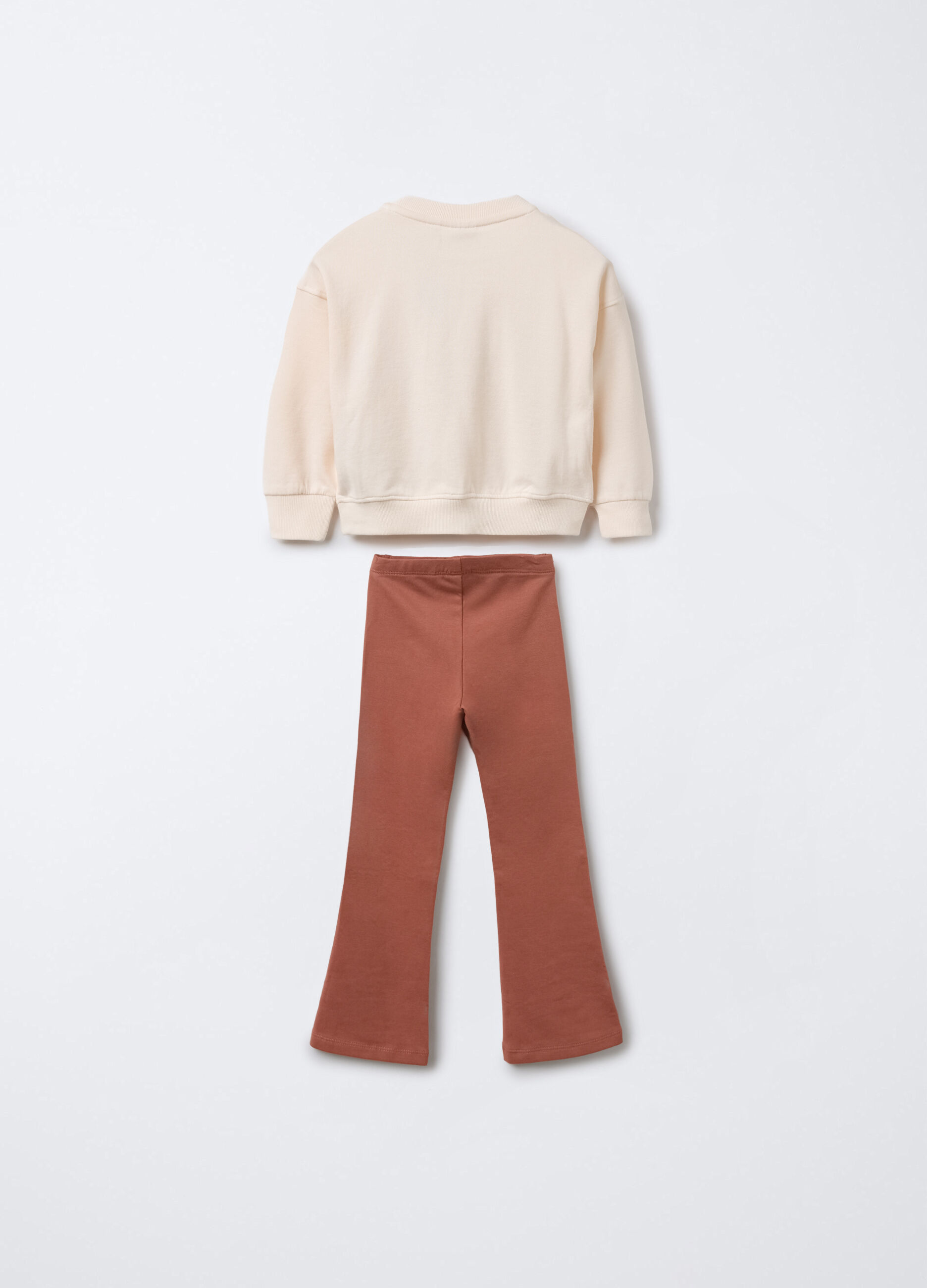 Jogging Set in puro cotone garzato bambina_1