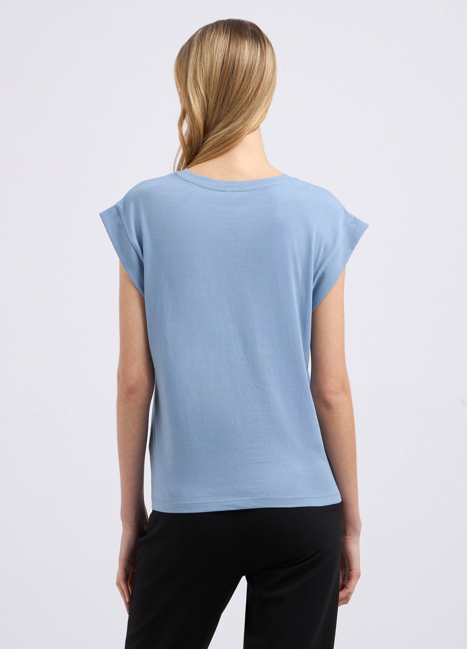 T-shirt in puro cotone con stampa donna_1