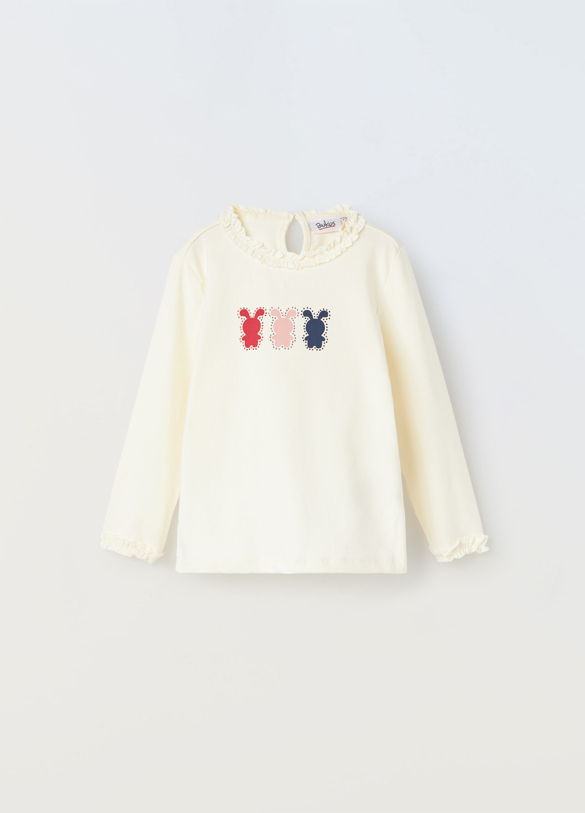 T-shirt in cotone stretch neonata_0