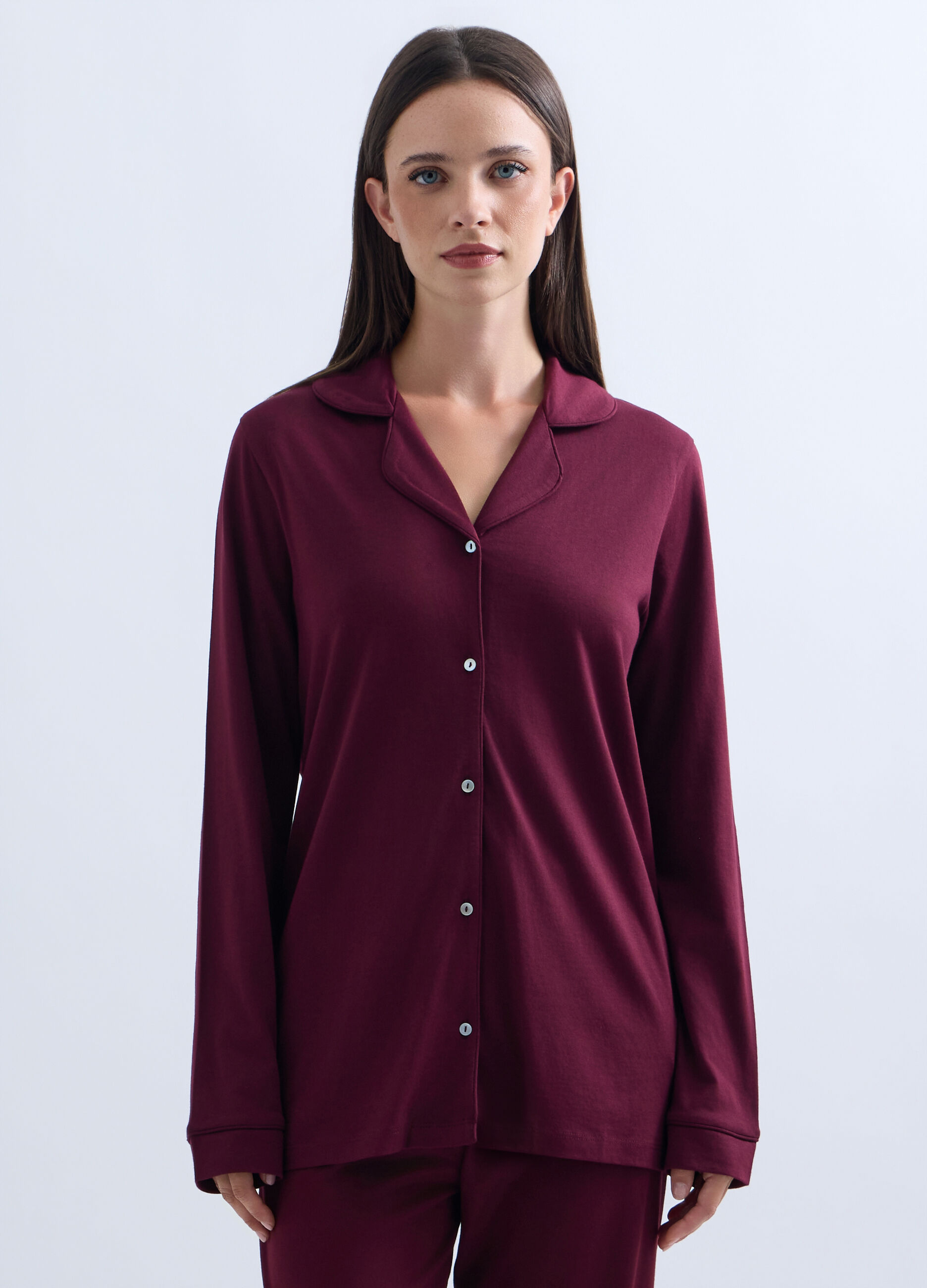Top pigiama in cotone misto modal donna_0
