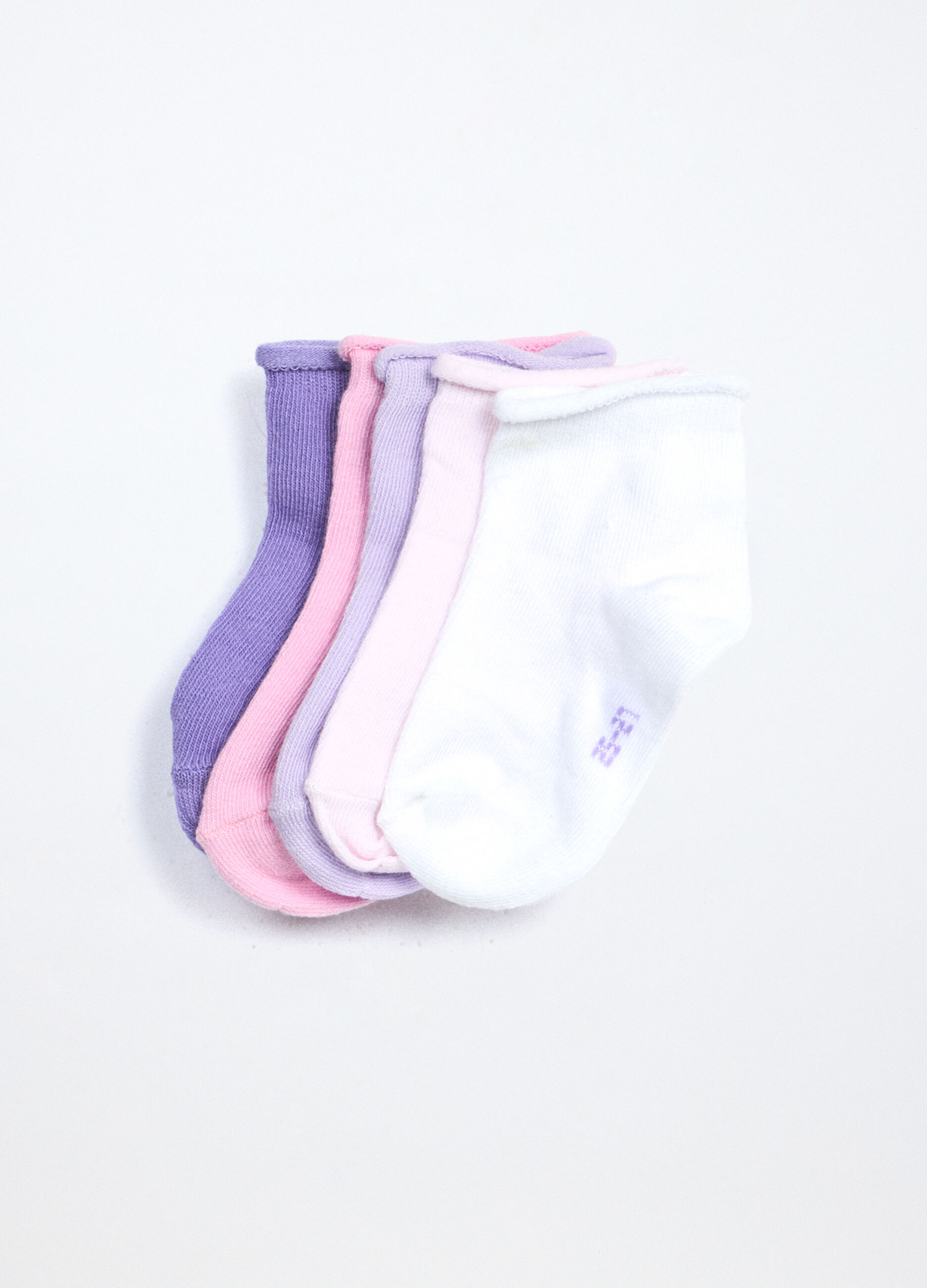 Pack 5 calze corte misto cotone bambina_0