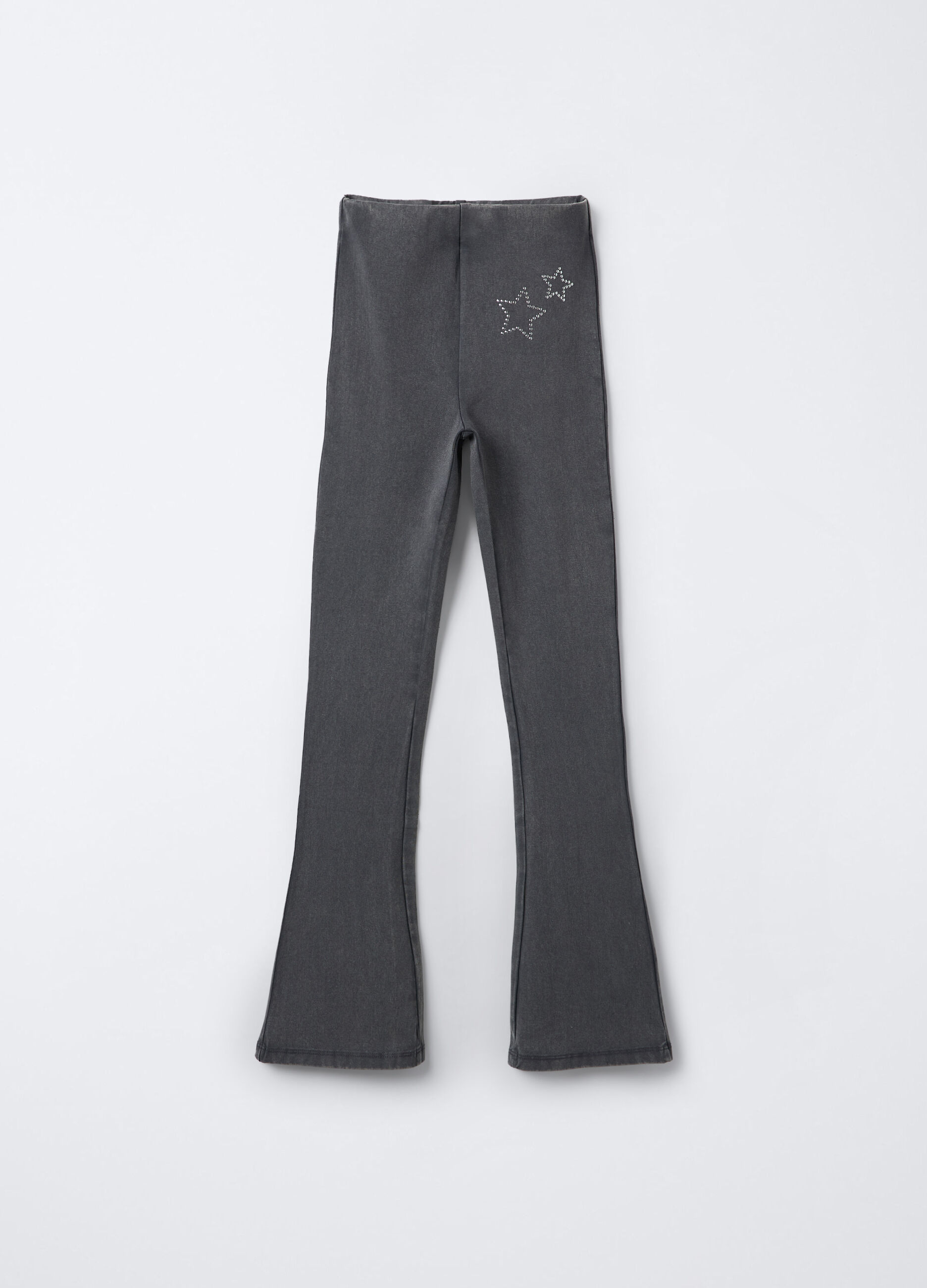 Leggings in jersey di cotone stretch Flare Fit ragazza_0