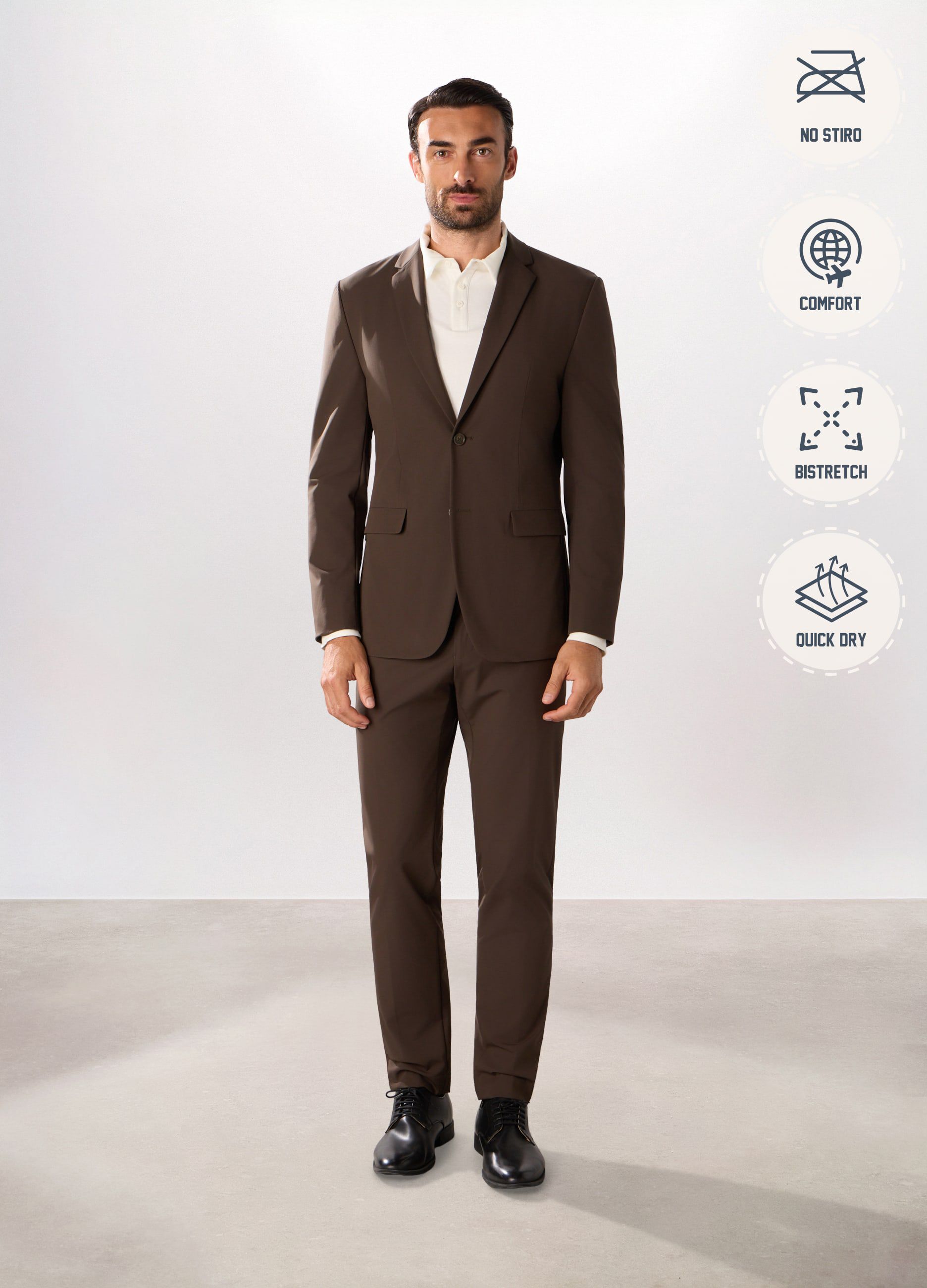 Blazer in tessuto stretch uomo_1