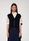 Gilet con scollo a V rasato donna_1