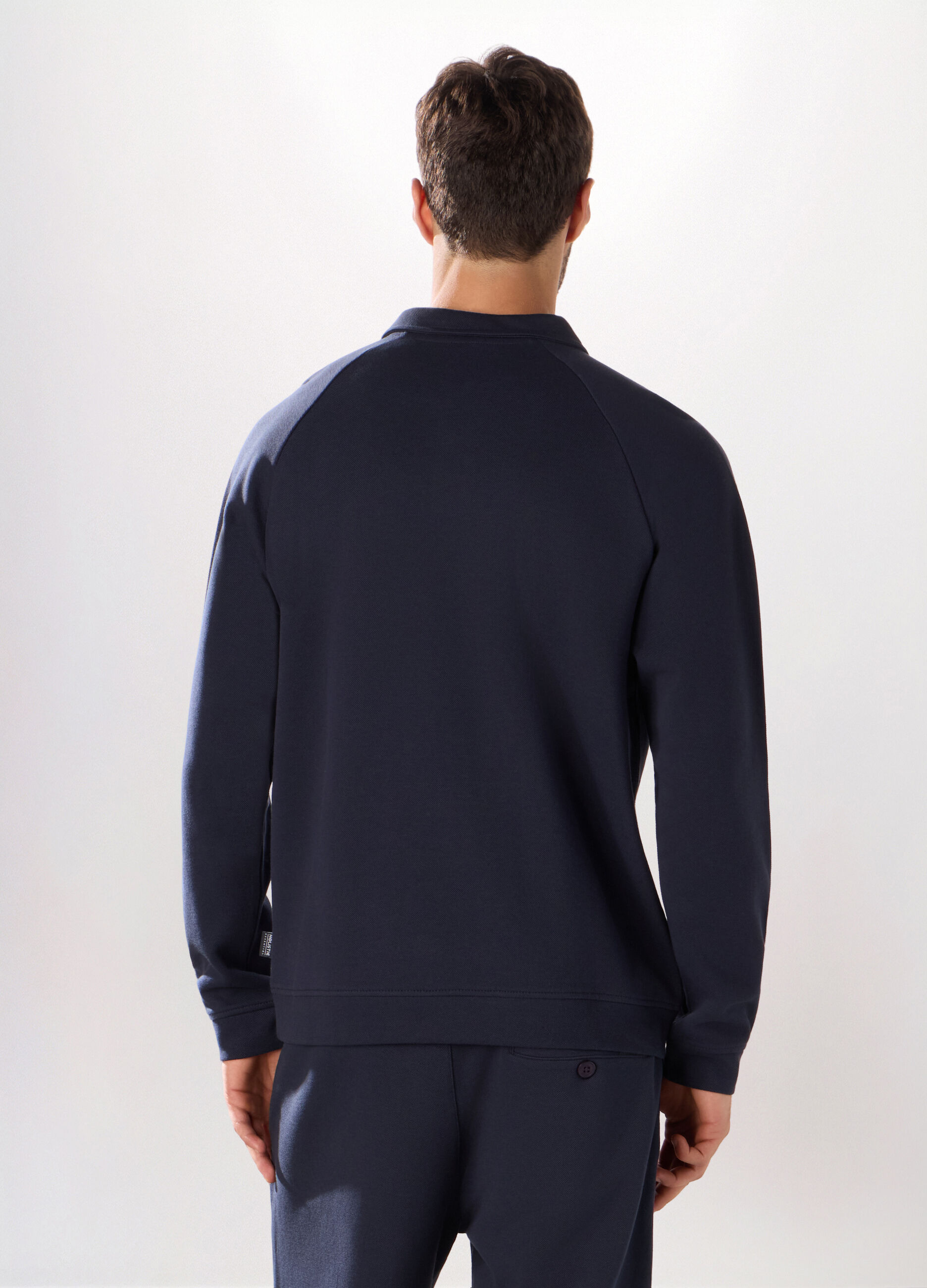 Polo sportiva in cotone piquet uomo_1