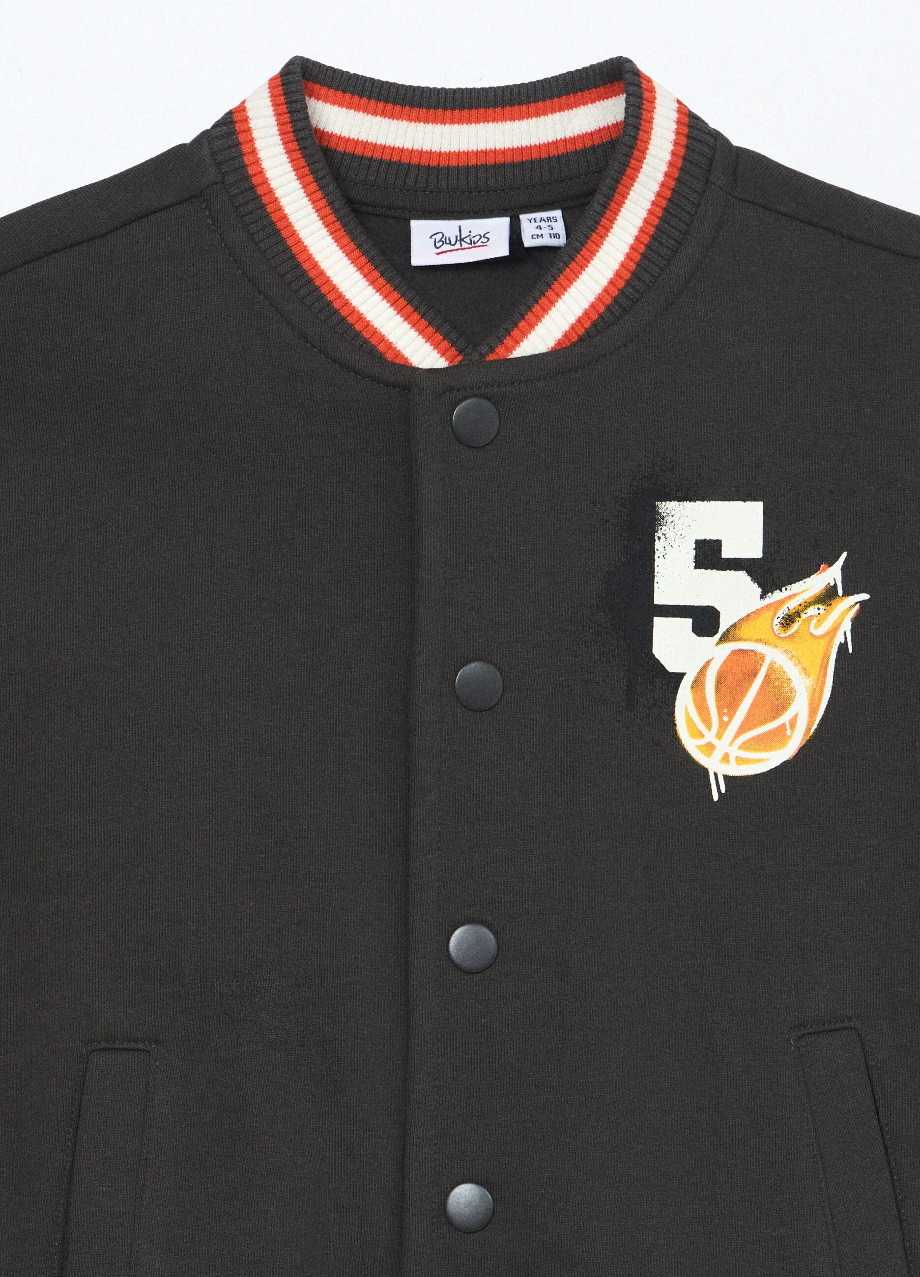 Felpa varsity in french terry di misto cotone bambino_2