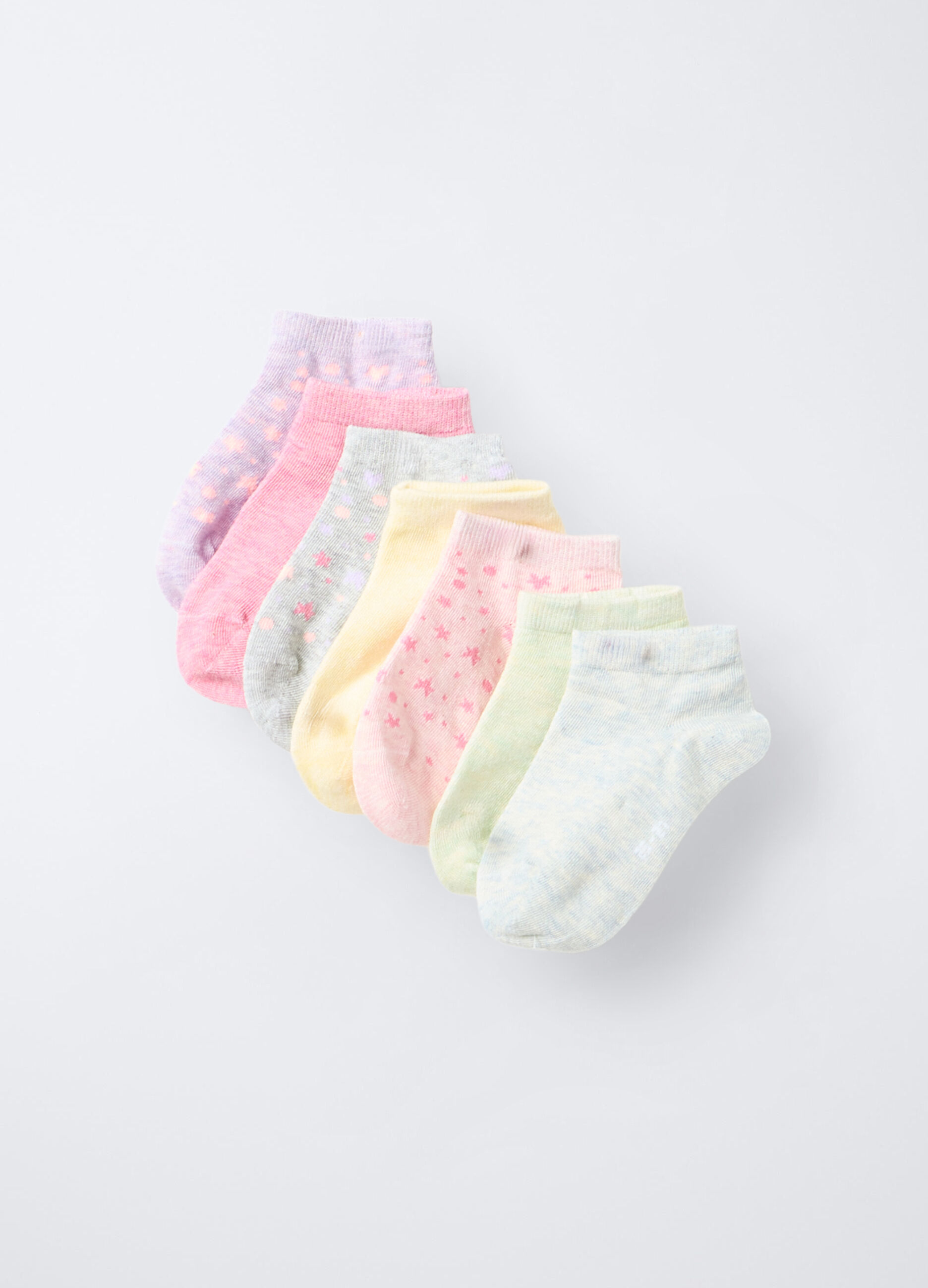 Pack 7 calze corte misto cotone stretch bambina_0