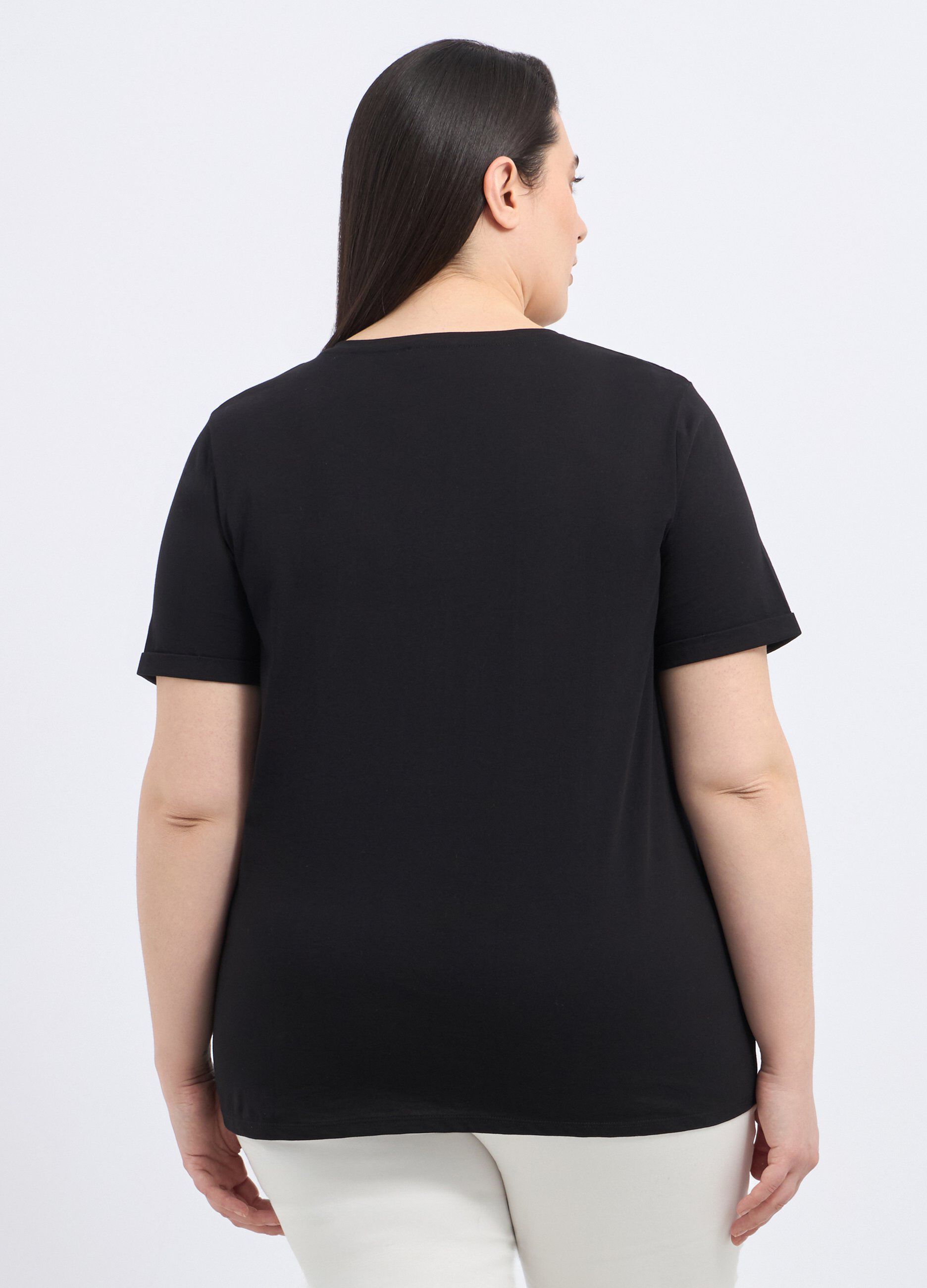 T-shirt in puro cotone donna curvy_1