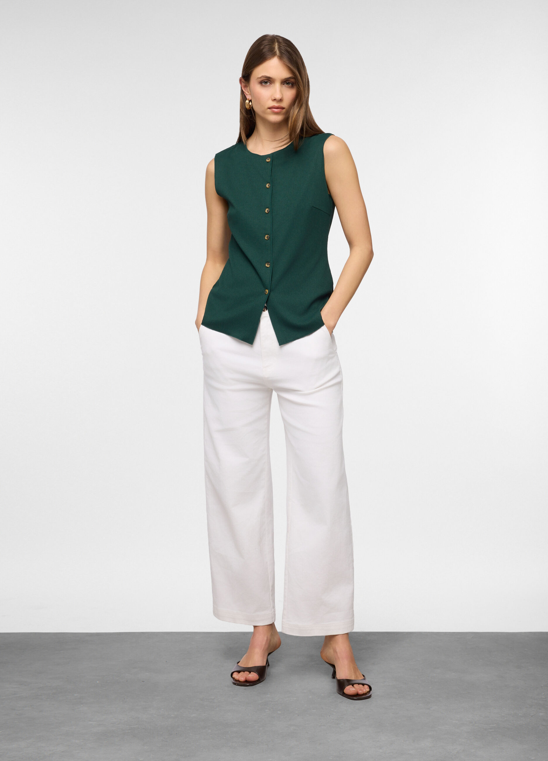 Gilet crinkle stretch donna_0