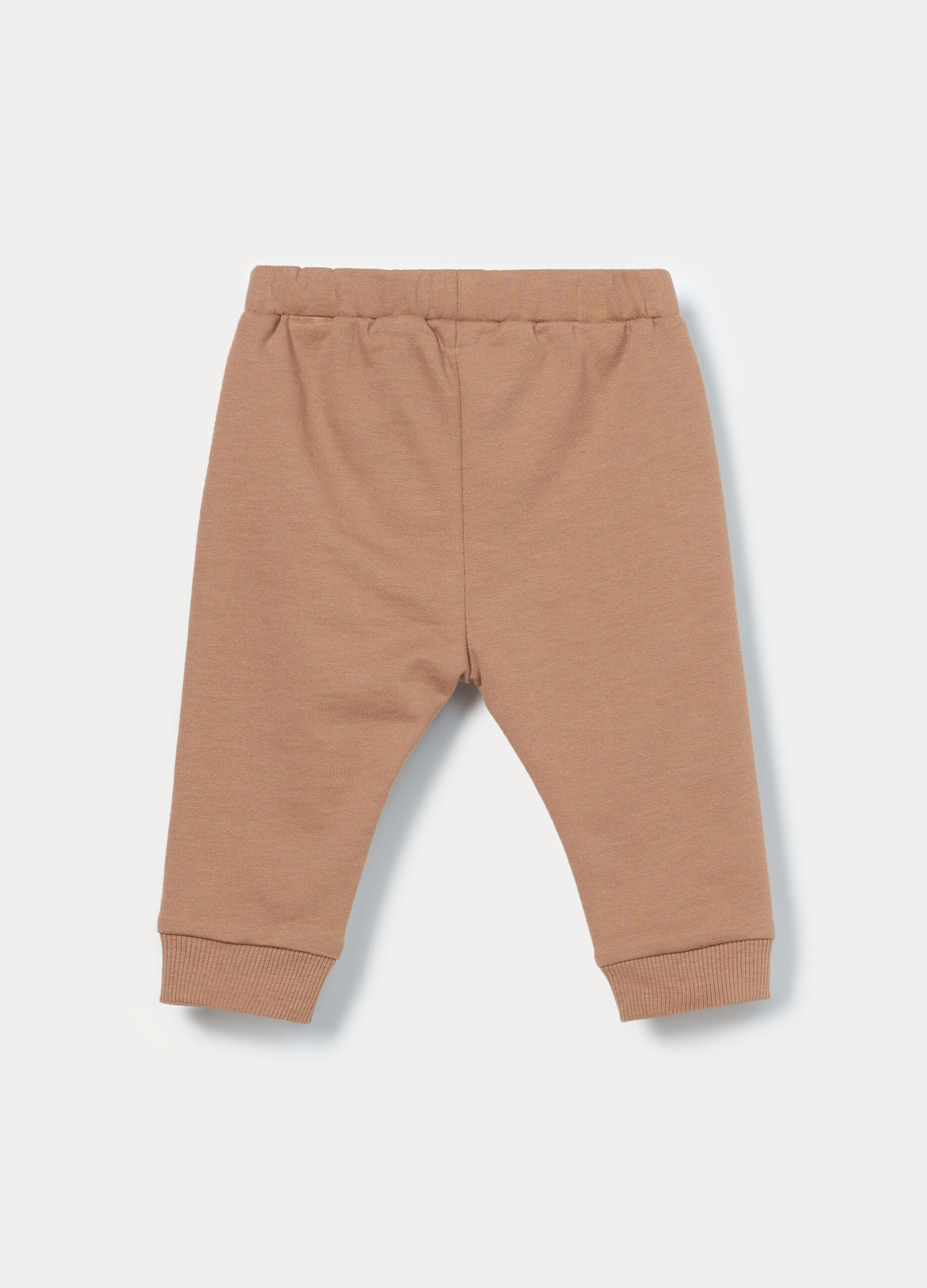 Jogger in french terry di puro cotone neonato_1