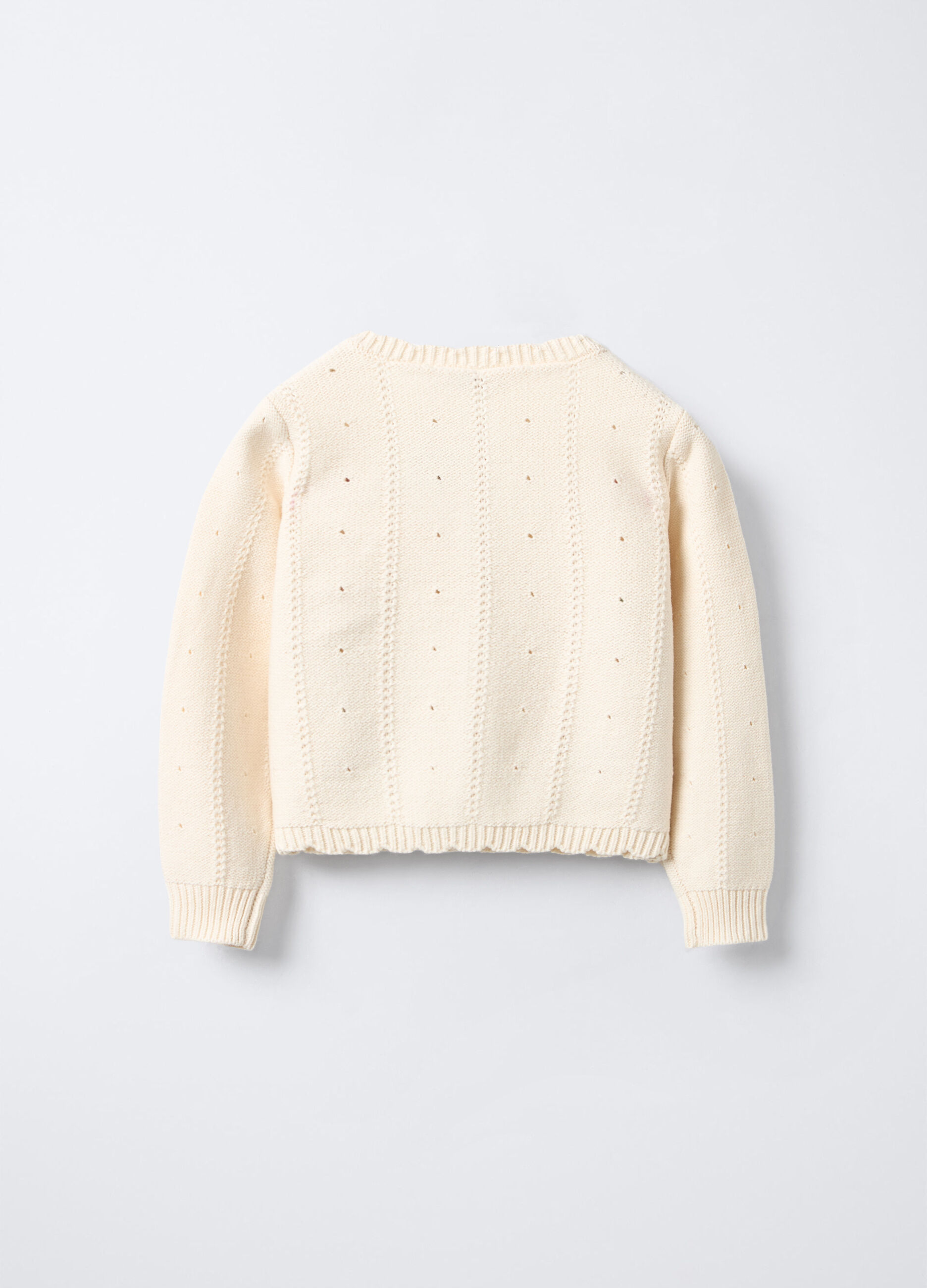 Cardigan tricot misto cotone bambina_1