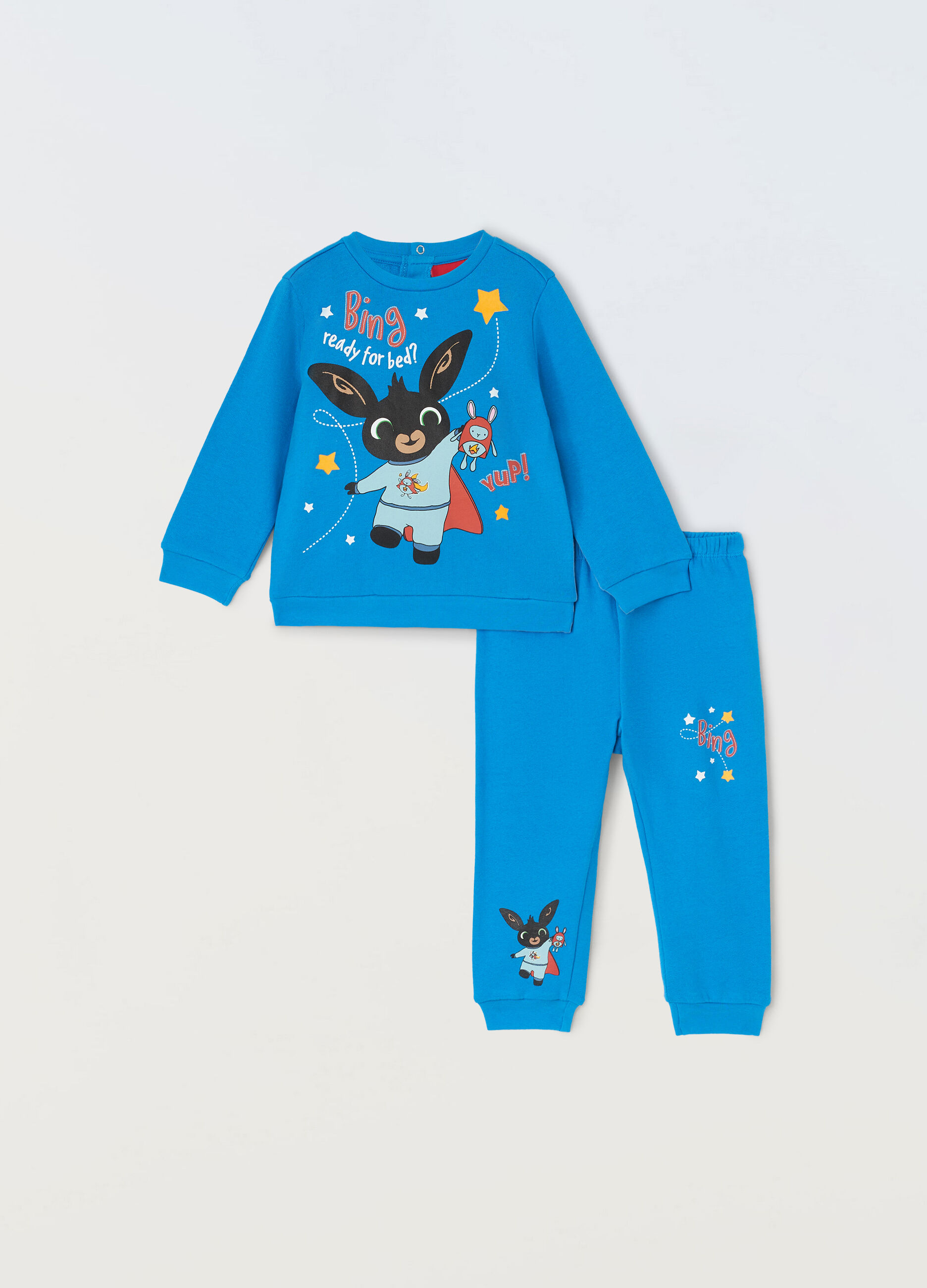 Set pigiama lungo in puro cotone fleece neonato_0