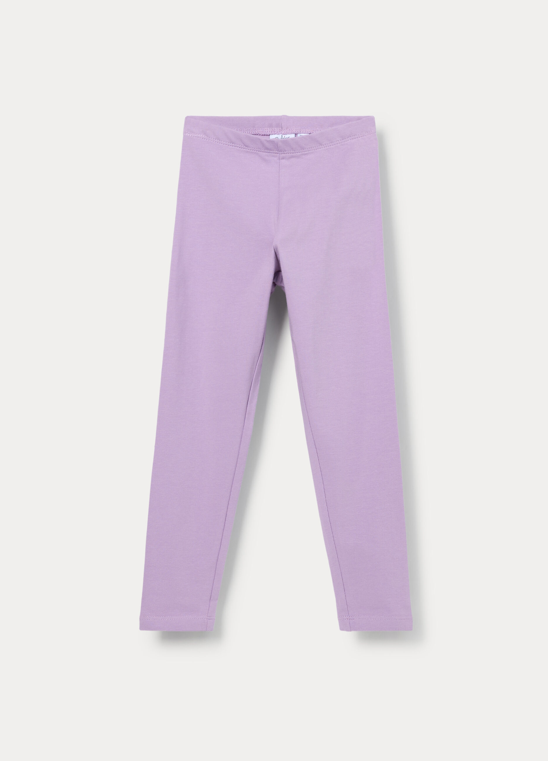 Leggings in jersey di cotone stretch bambina_0