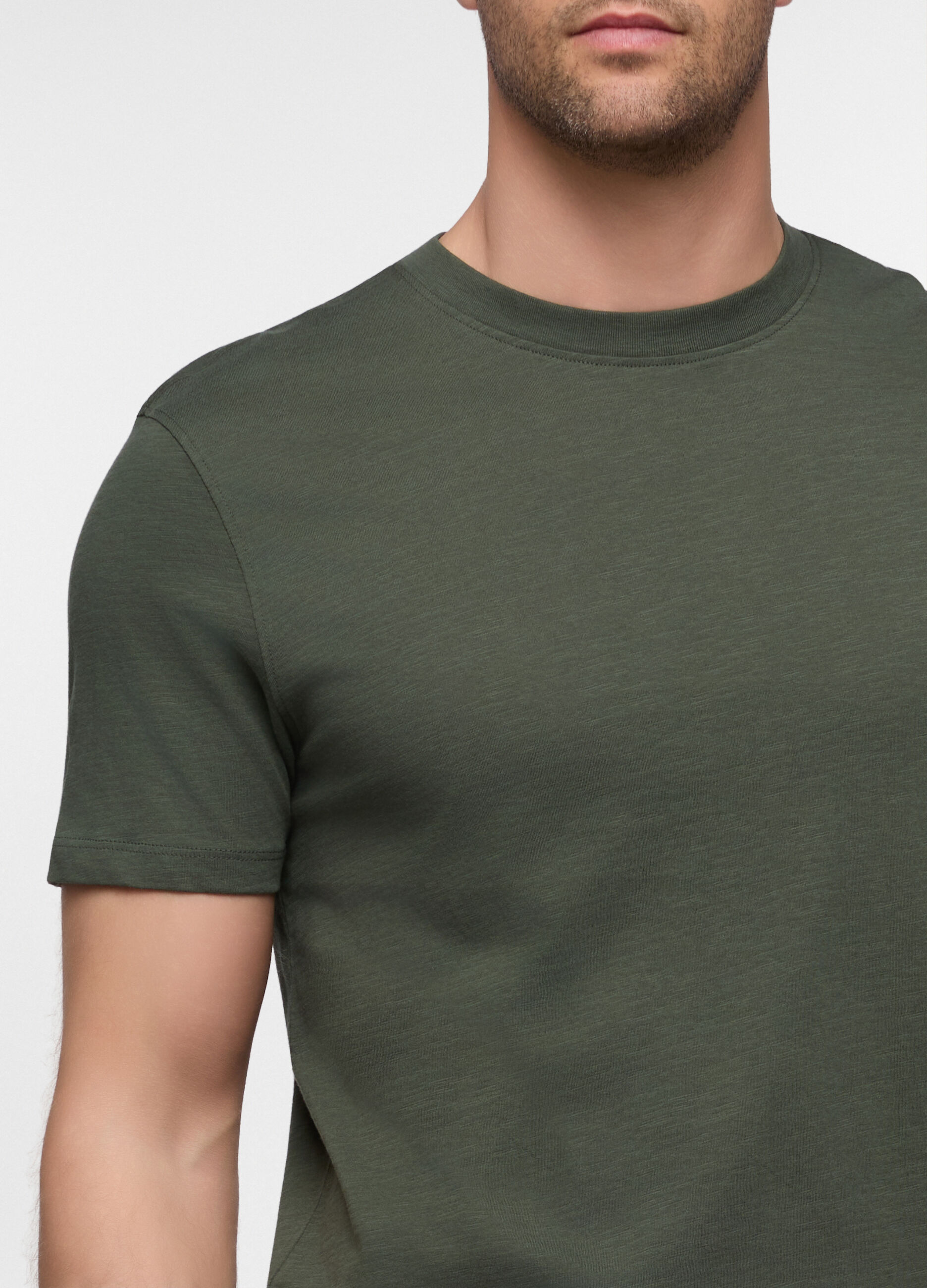 T-shirt in cotone fiammato uomo