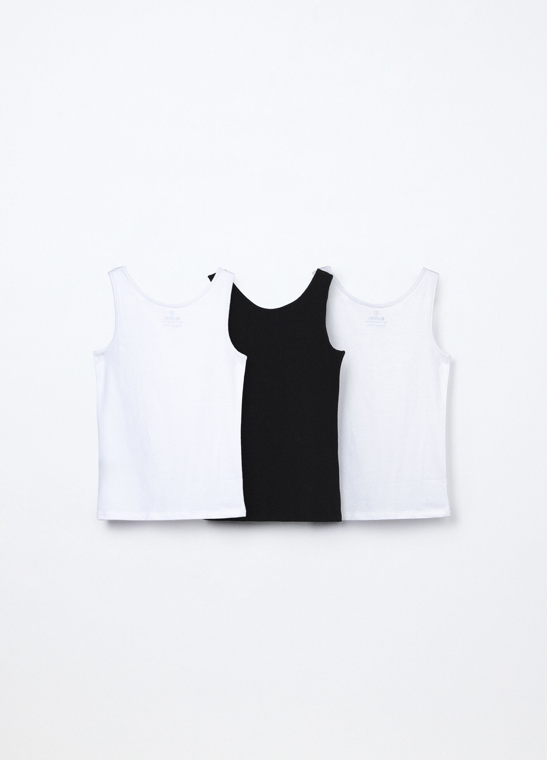Pack 3 canotte in jersey di cotone stretch ragazza_1