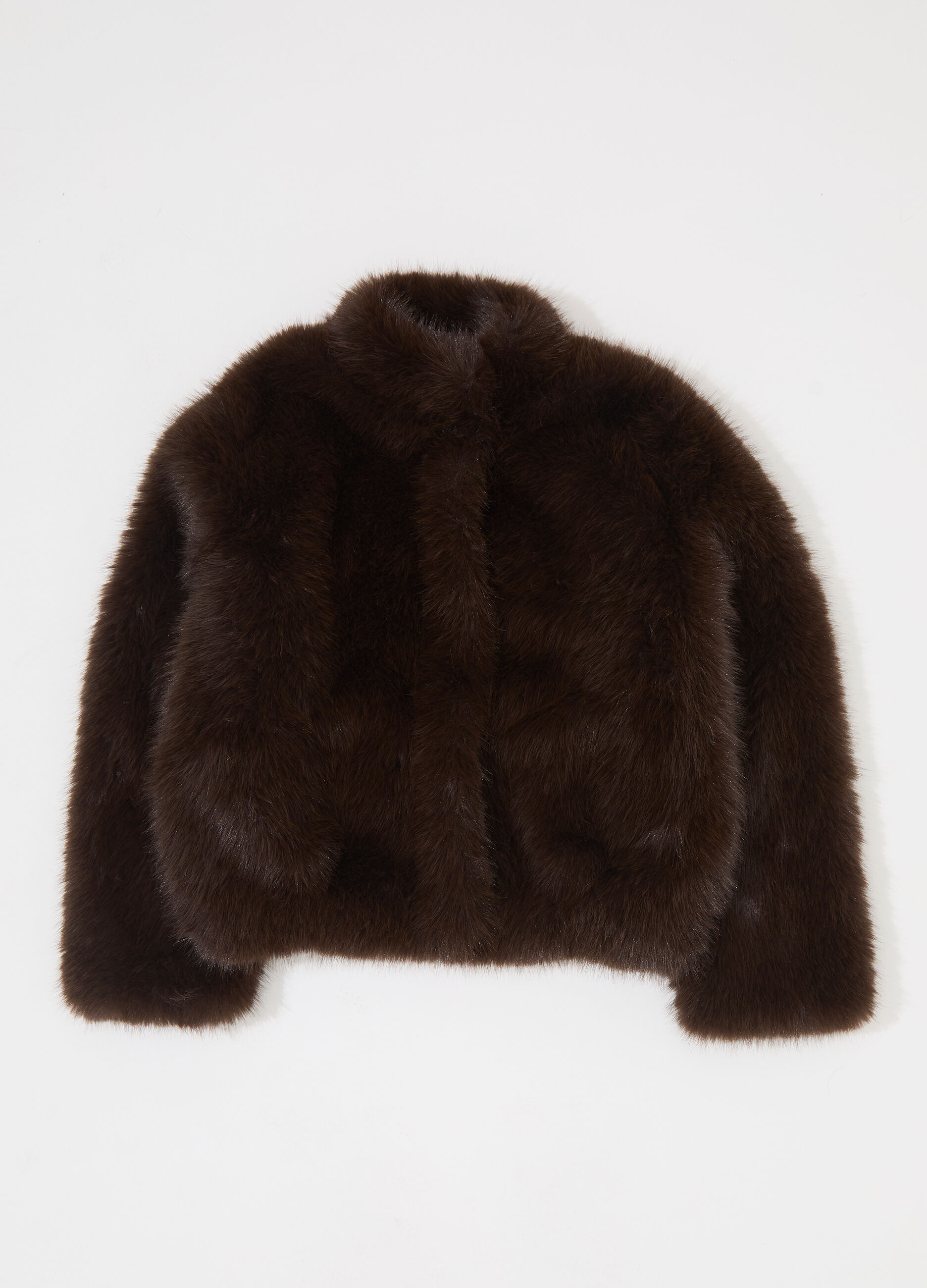 Pelliccia corta in fake fur donna_4