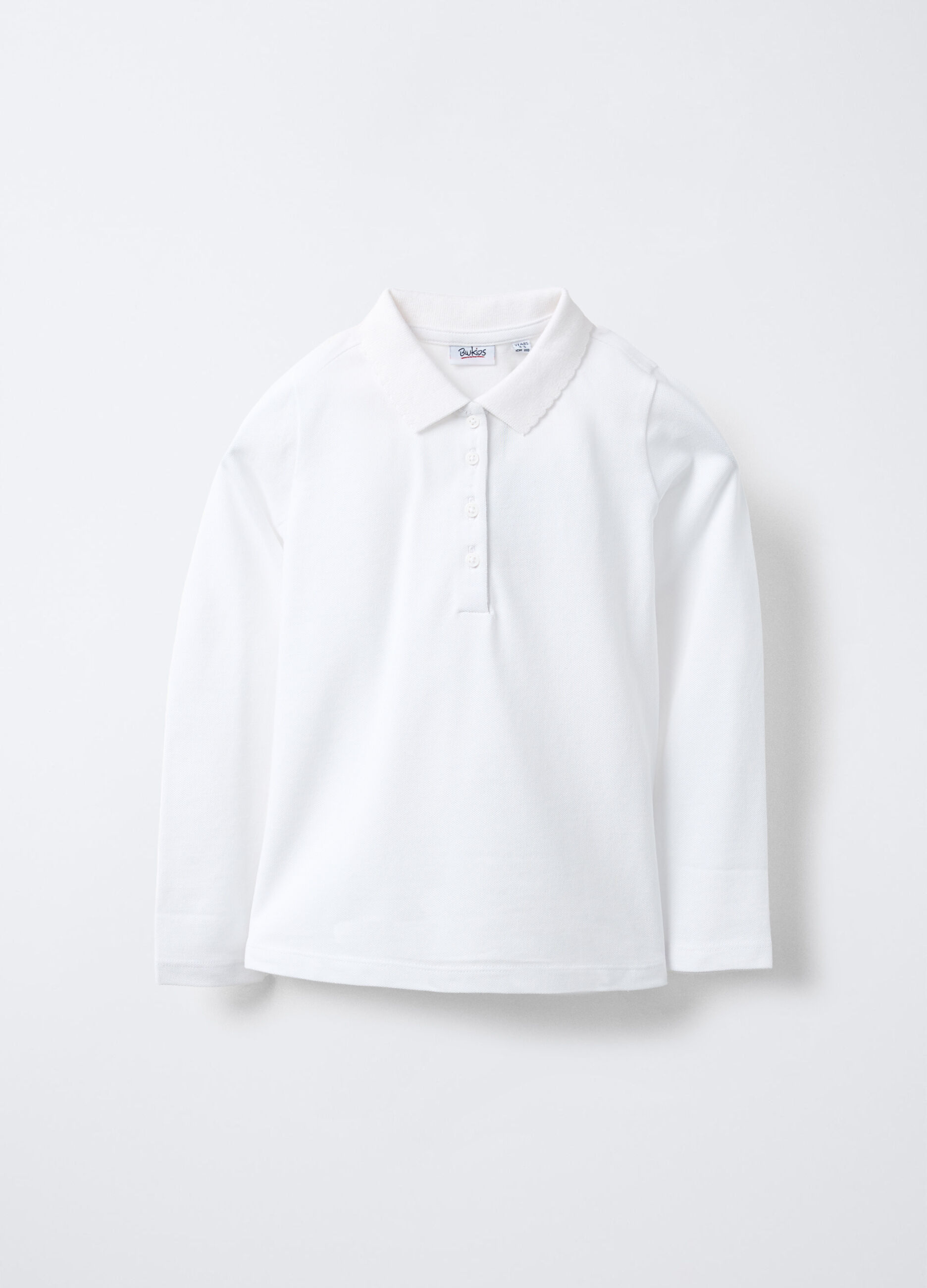 Polo in puro cotone Piquet bambina_0