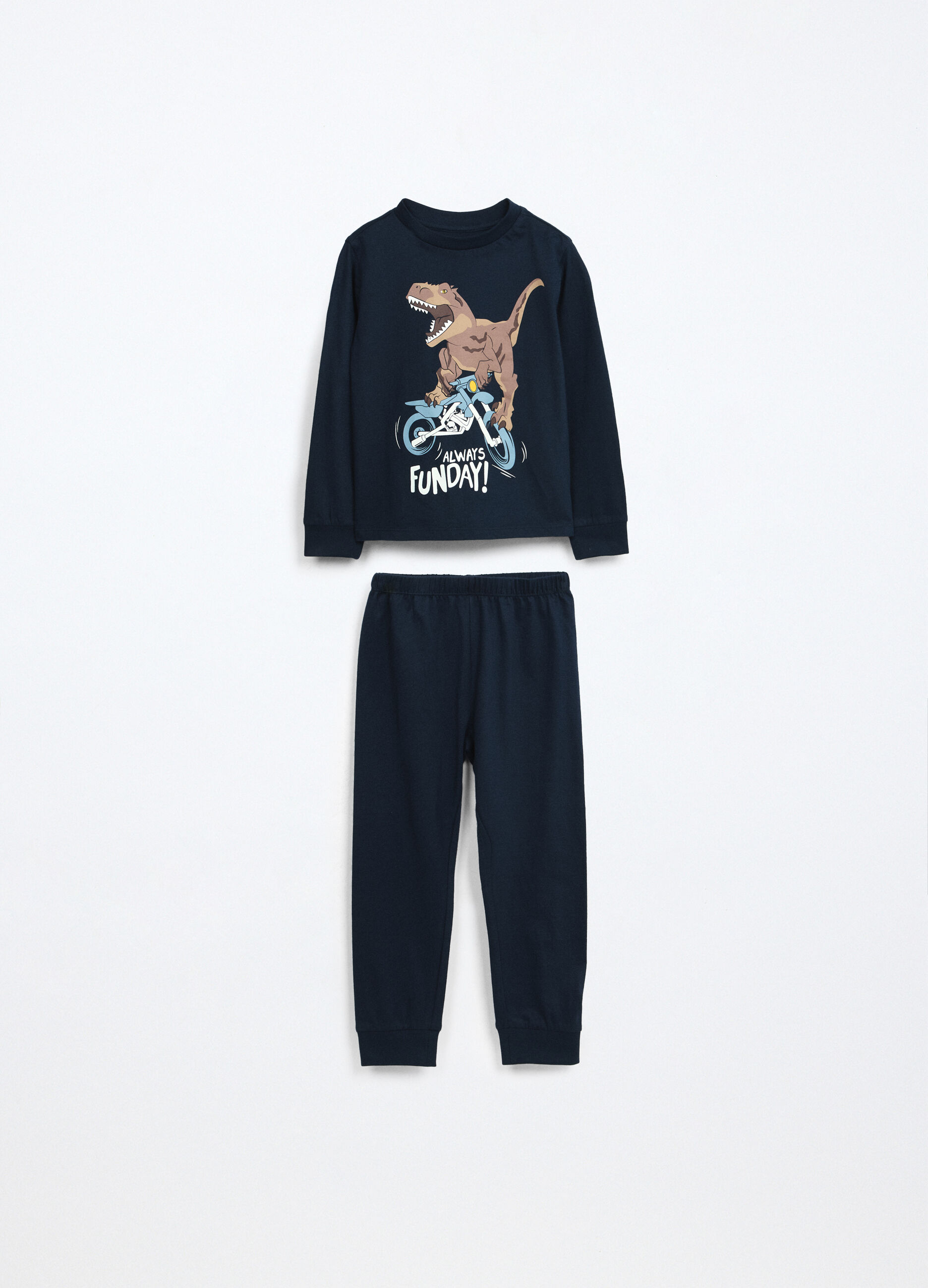 Set pigiama lungo in jersey di puro cotone bambino_0