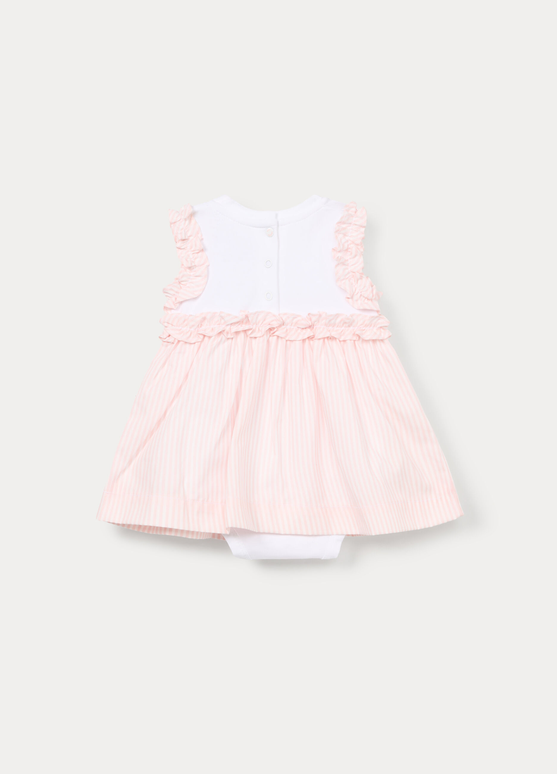 Vestito-body in jersey di cotone stretch neonata_1