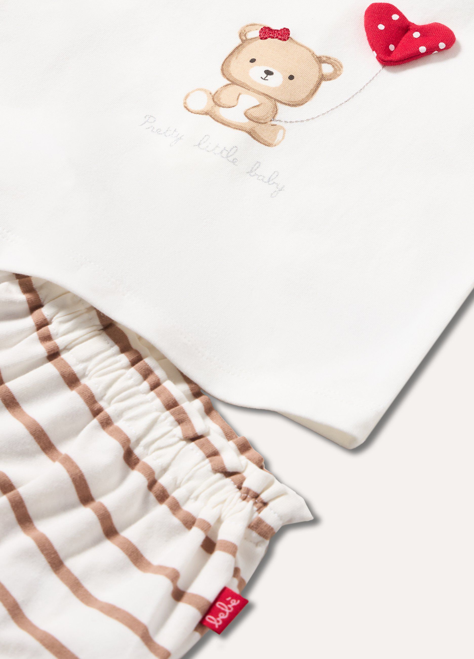 Set t-shirt e pantaloncini in cotone stretch neonata_1