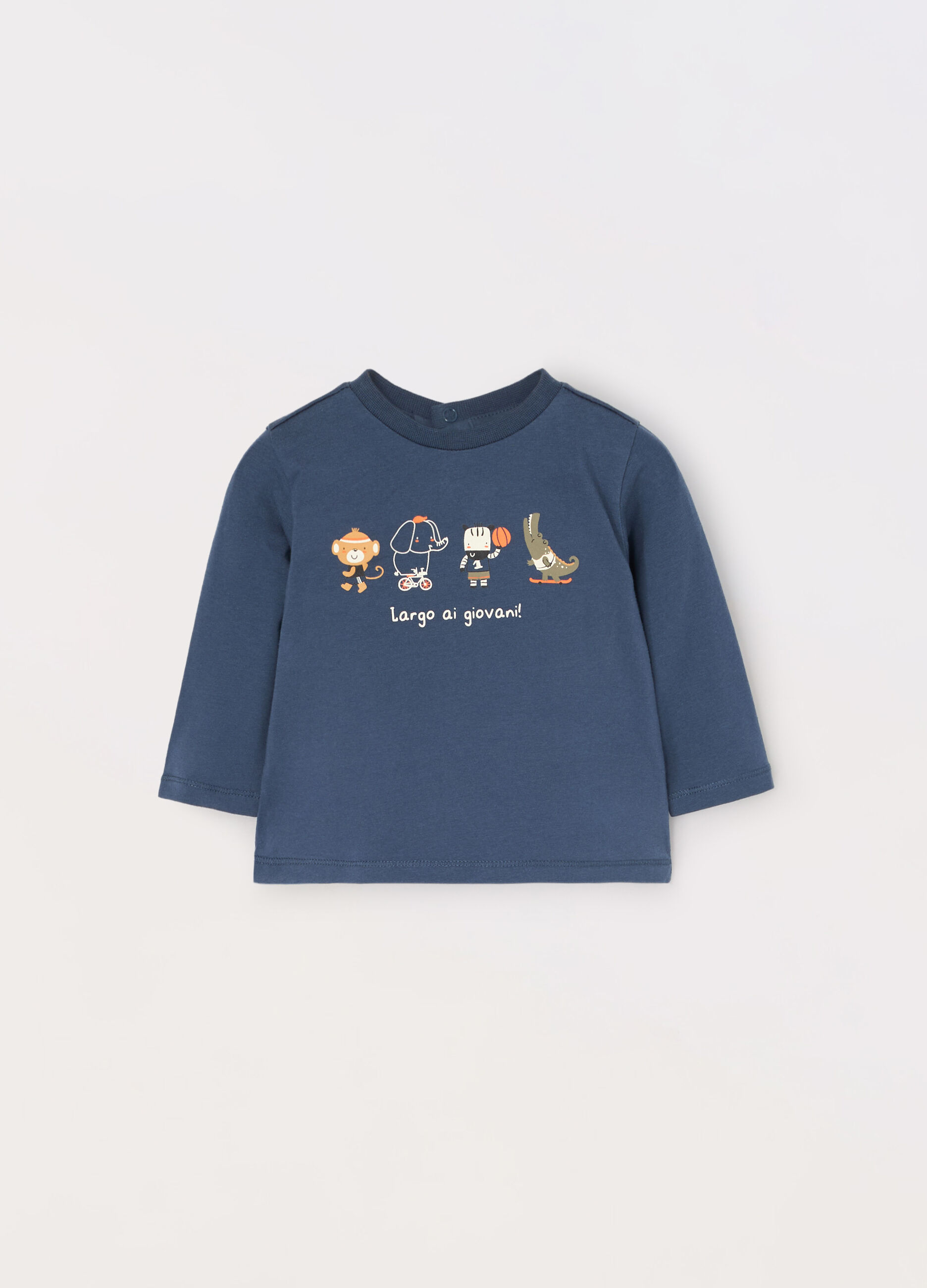 T-shirt in cotone stretch neonato_0